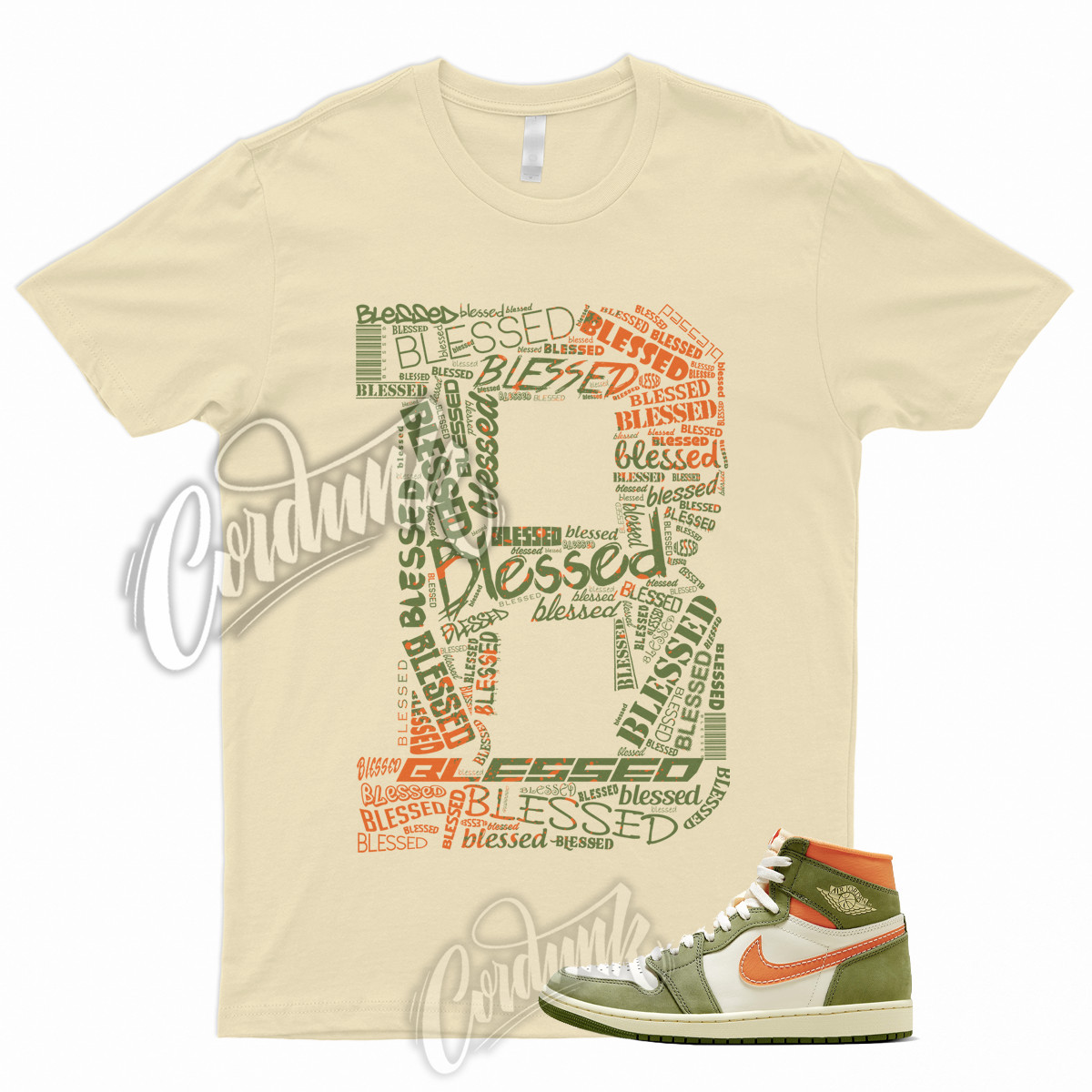 BLESSED Shirt for 1 High Celadon Sky J Light Olive Bright Mandarin Coconut Milk