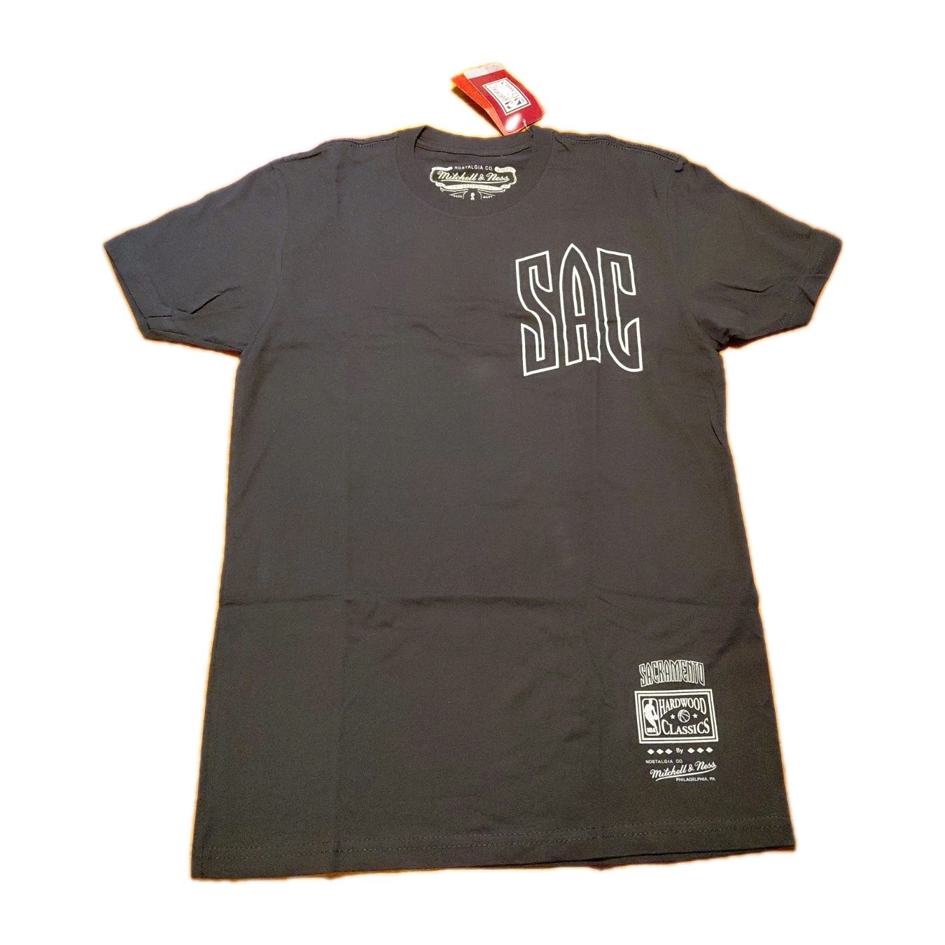 Mitchell And Ness Sacramento Kings Black T Shirt Size Small