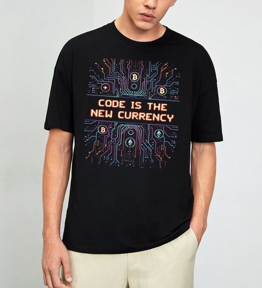 Bitcoin Crypto Code is The New Currency Blockchain T-Shirt