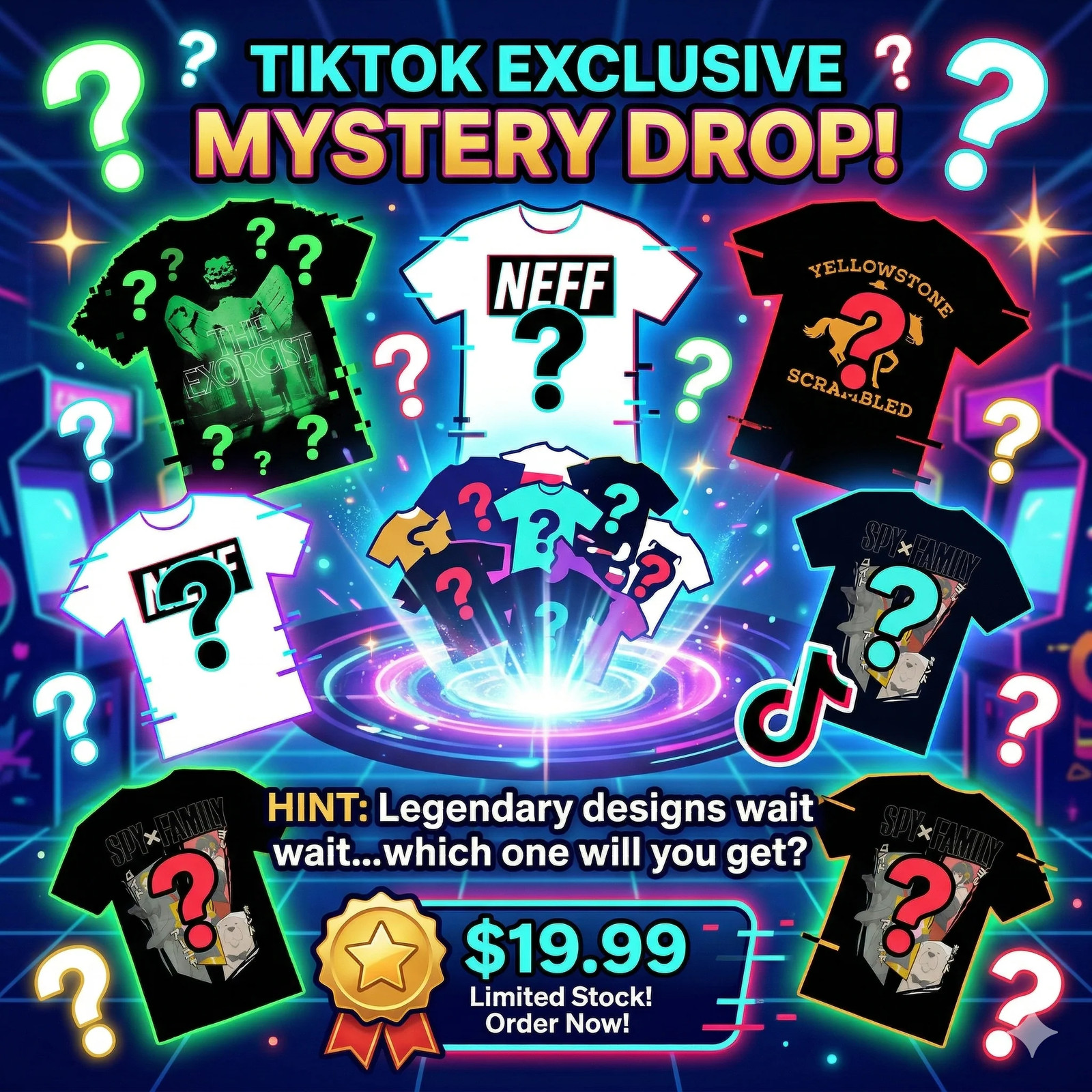 Men’s Authentic Licensed Graphic Tee 3-Pack (Mystery Overstock)