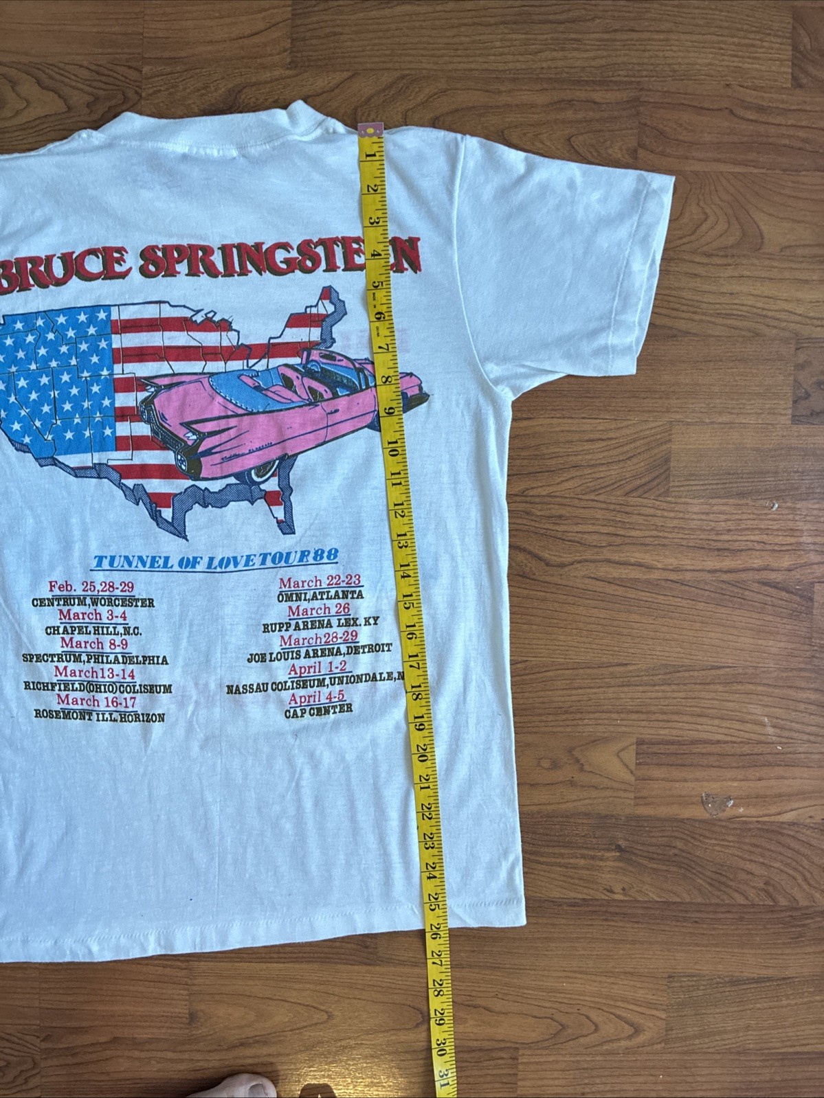 Vintage 1988 Bruce Springsteen Tunnel Of Love Rock Tour Band Shirt Men’s Size L