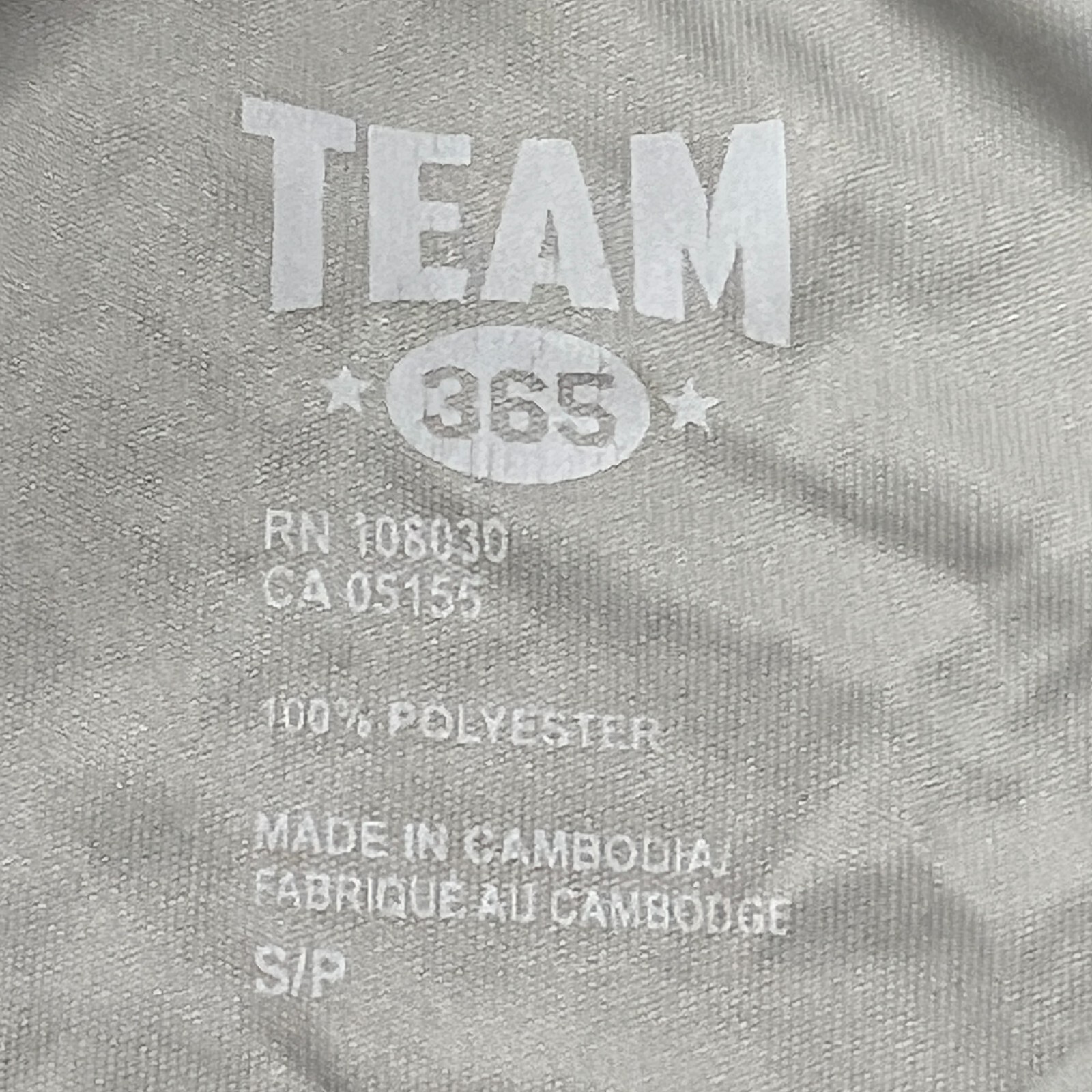 Team 365 T-Shirt Friends Across Globe USA France Mens Small Gray Tee Athletic