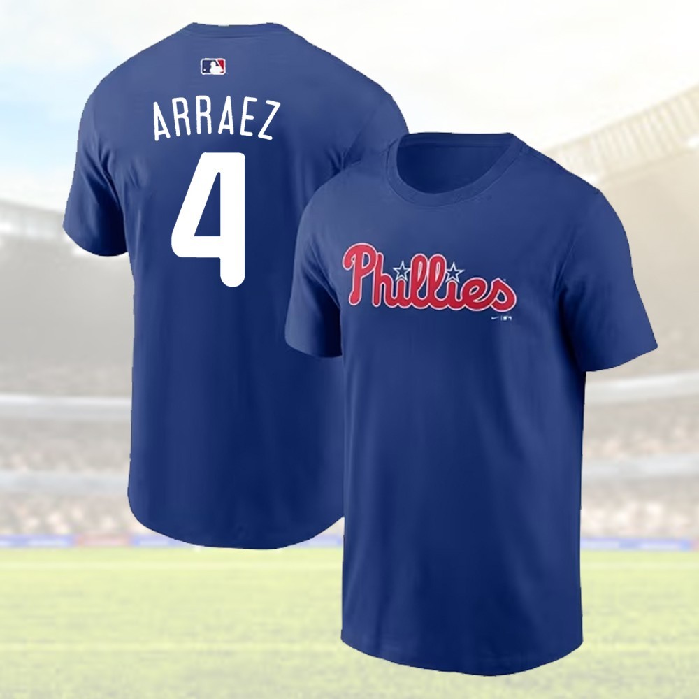⭐️Welcome Luis Arraez #4 PhiladelphiaBaseball Team Name & Number Tee Fan Gift