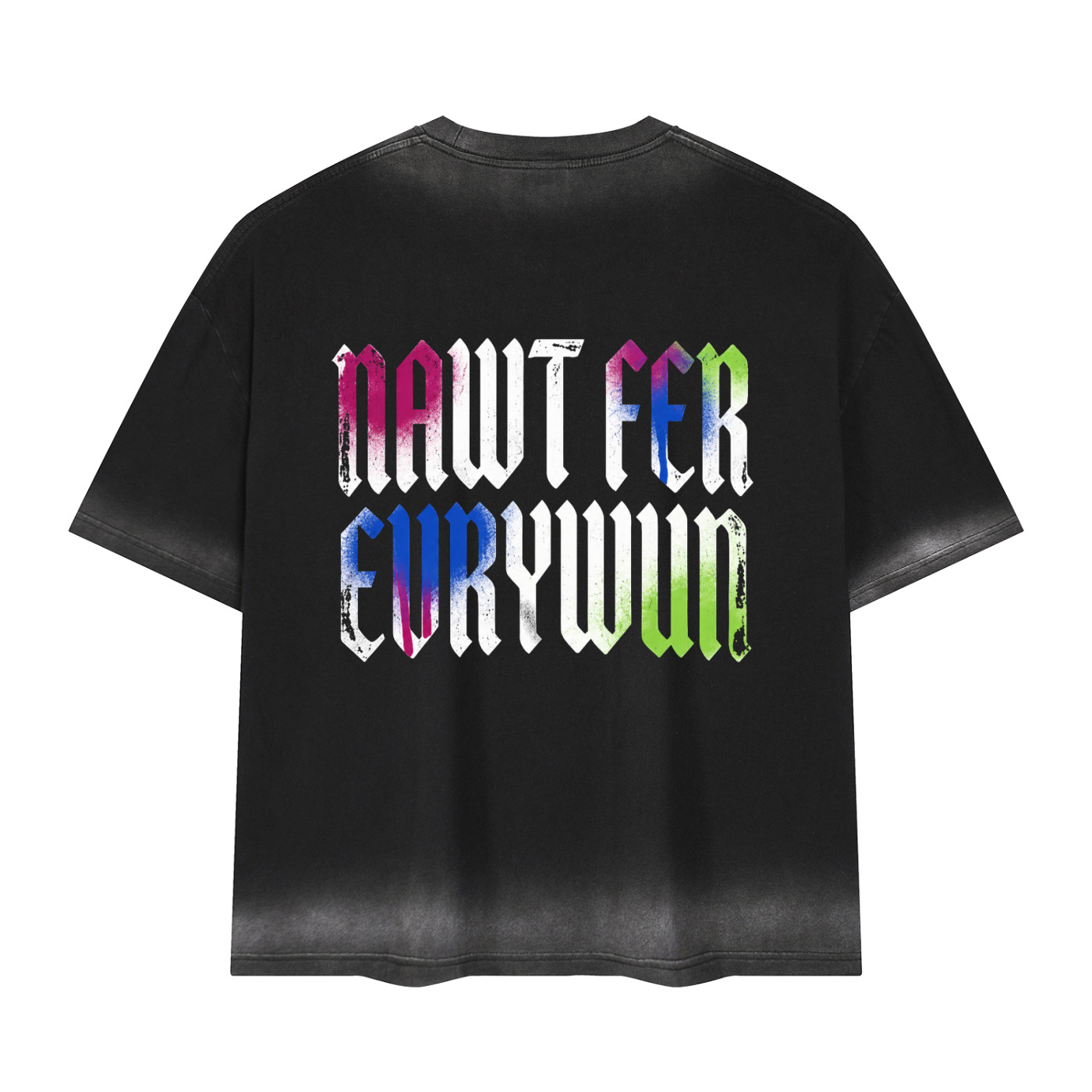 Rong Wurdz Vintage Wash Boxy T-Shirt Oversized Streetwear Graphic Tee
