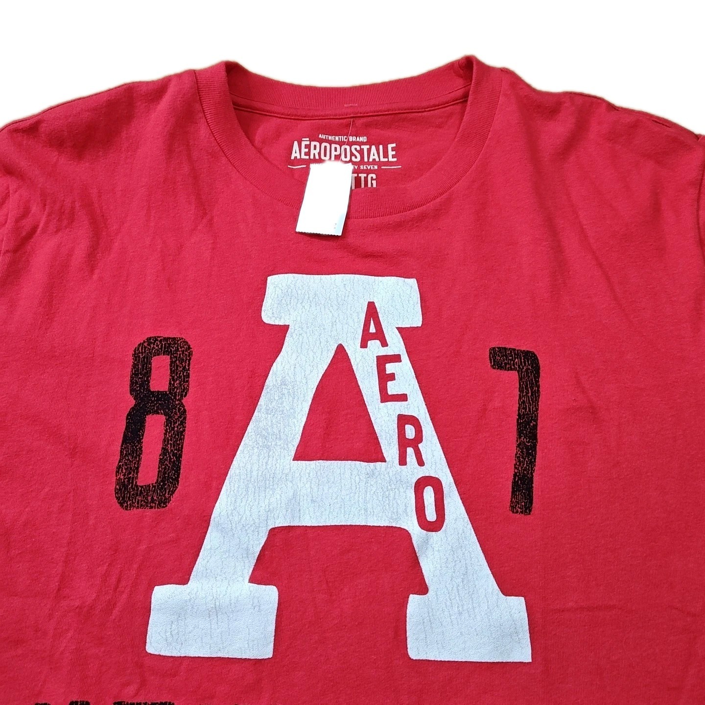 Aeropostale Modern Single Stitch T-shirt XXL Red Crewneck Big A Graphic Y2k Nwt