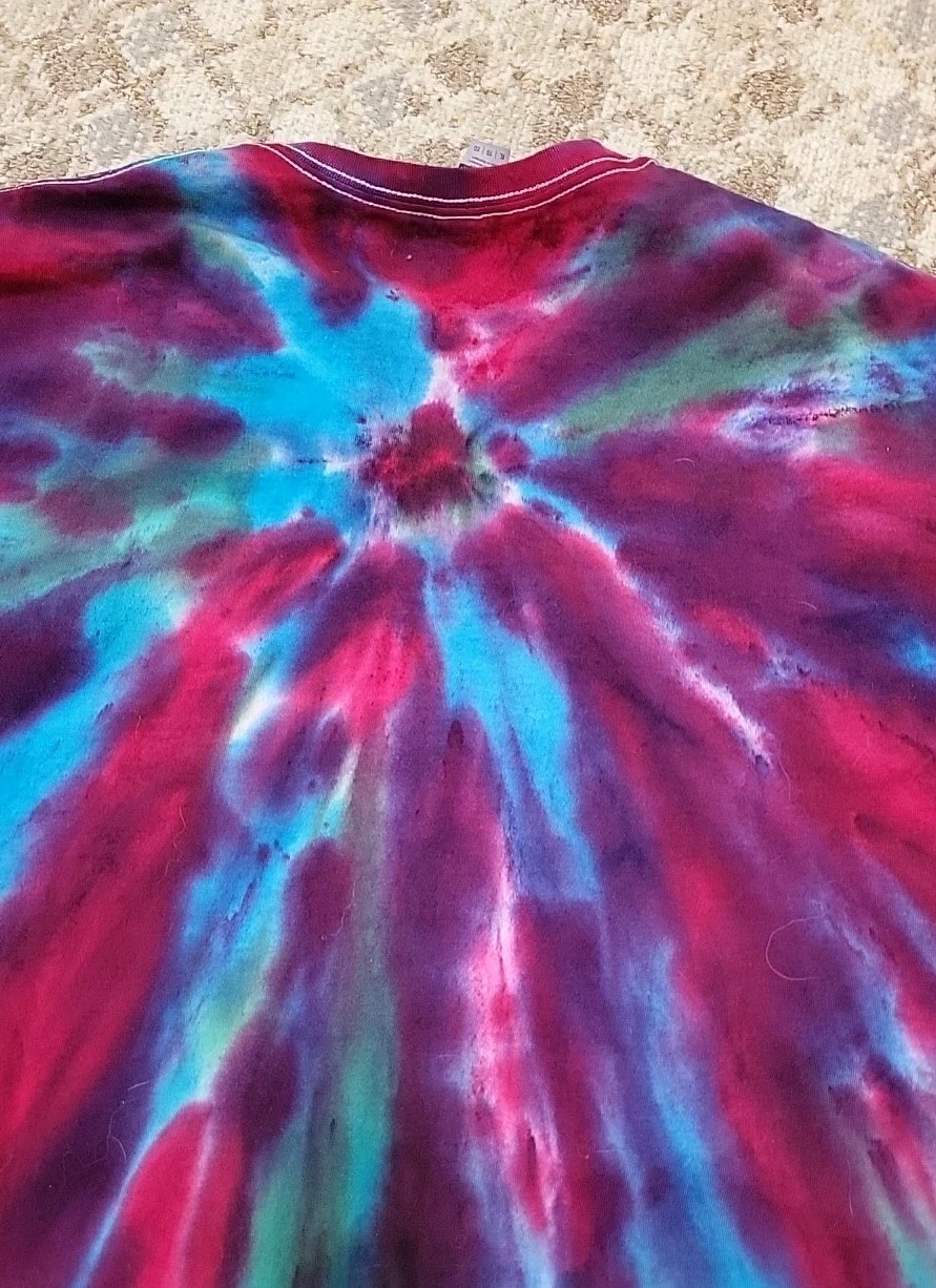 Hand Tie Dyed T Shirt Men’s XL 100% Cotton Pre Washed ShortSleeve Gift #3