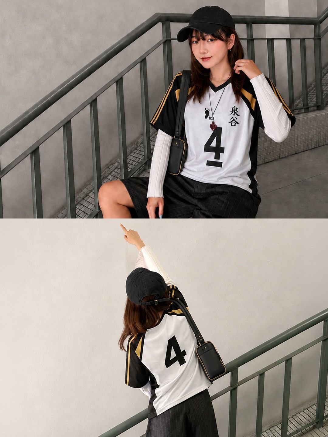 Unisex Haikyuu Anime Jersey for Men and Women, Bokuto #4 Printed Anime Jersey