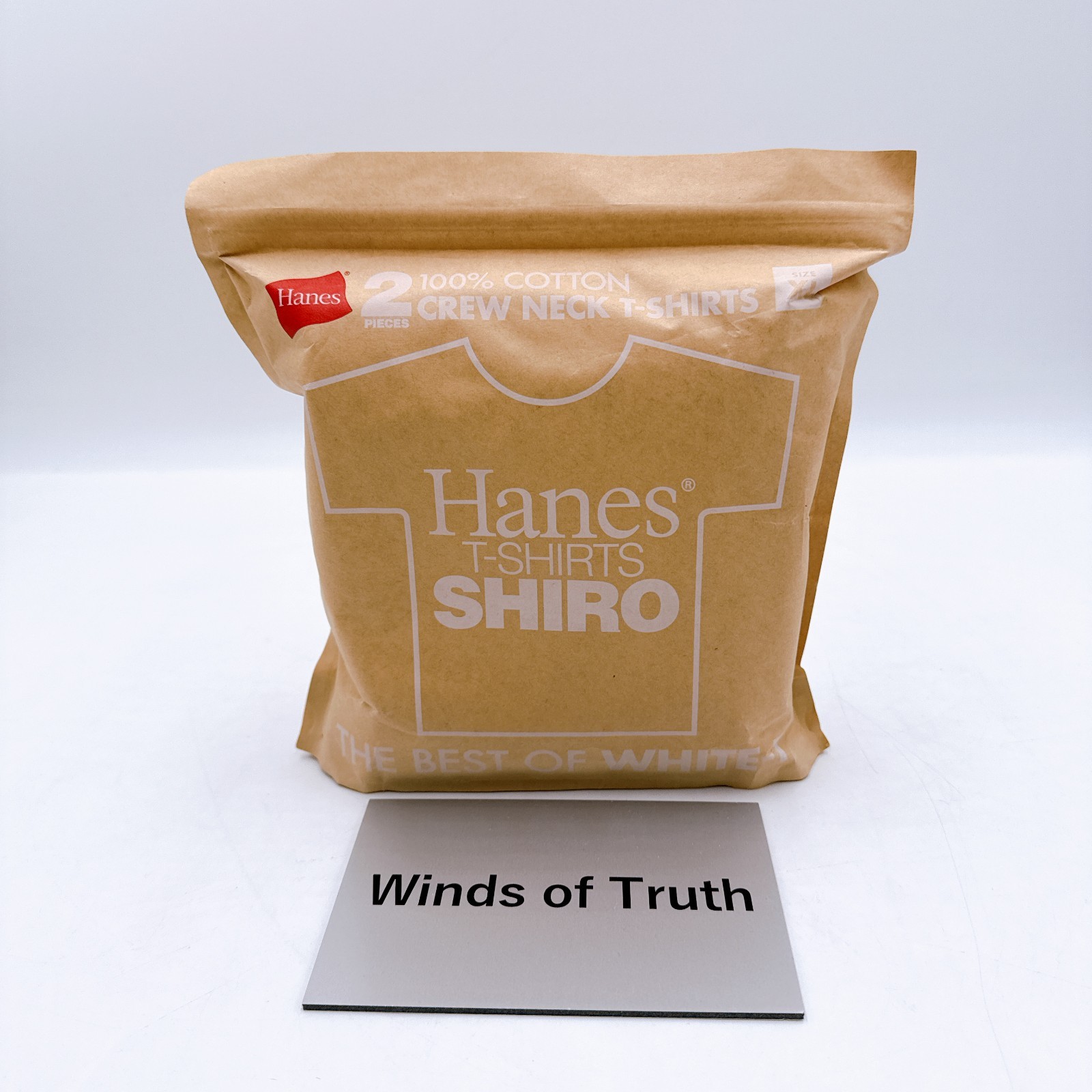 Hanes T-Shirts SHIRO WHITE 2-Pack UNISEX S–XL 7.0oz Cotton Crew Neck HM1-Z701