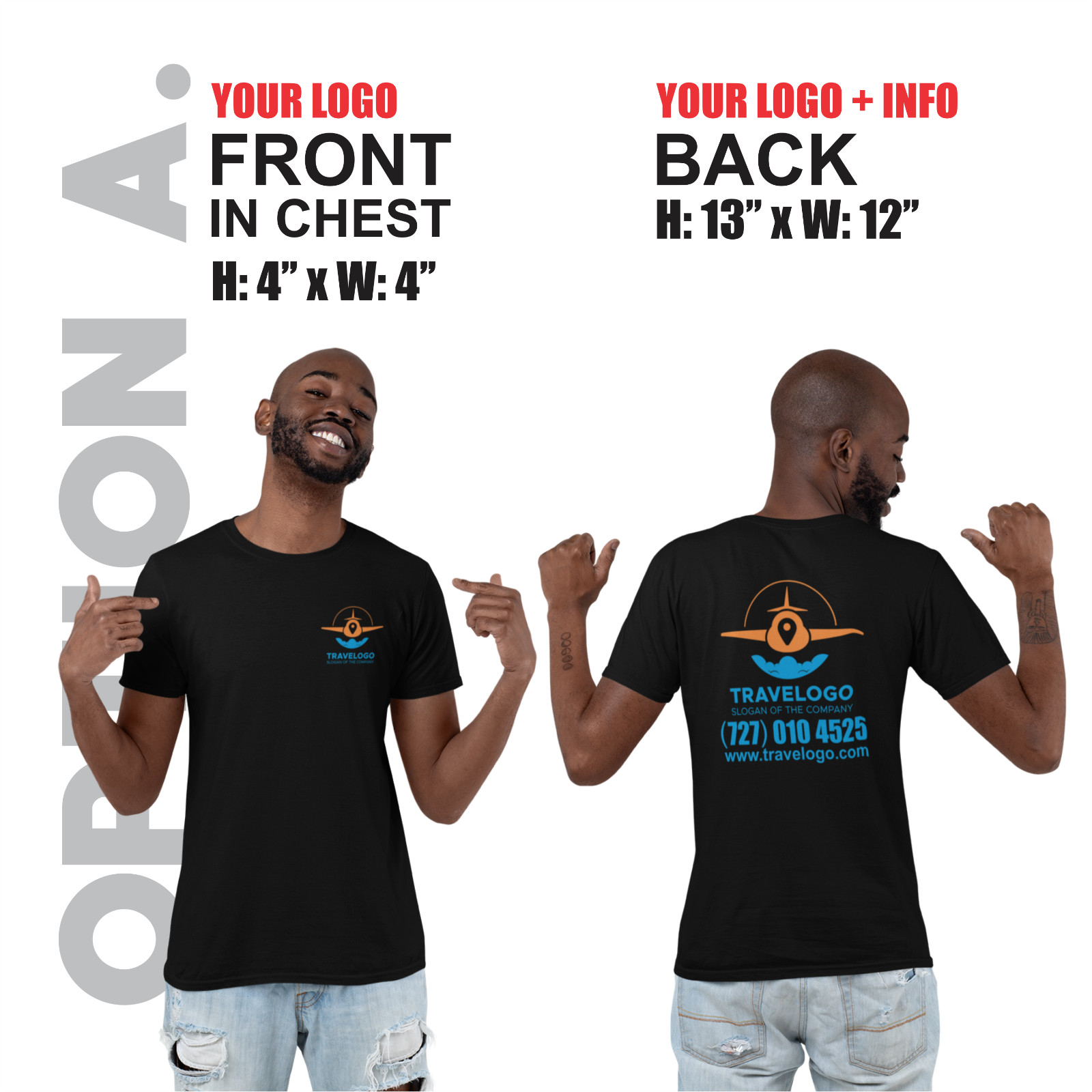 Screen Printed 24 T-Shirt /2 Colors Front + 2 Colors Back/ 100% preshrunk cotton