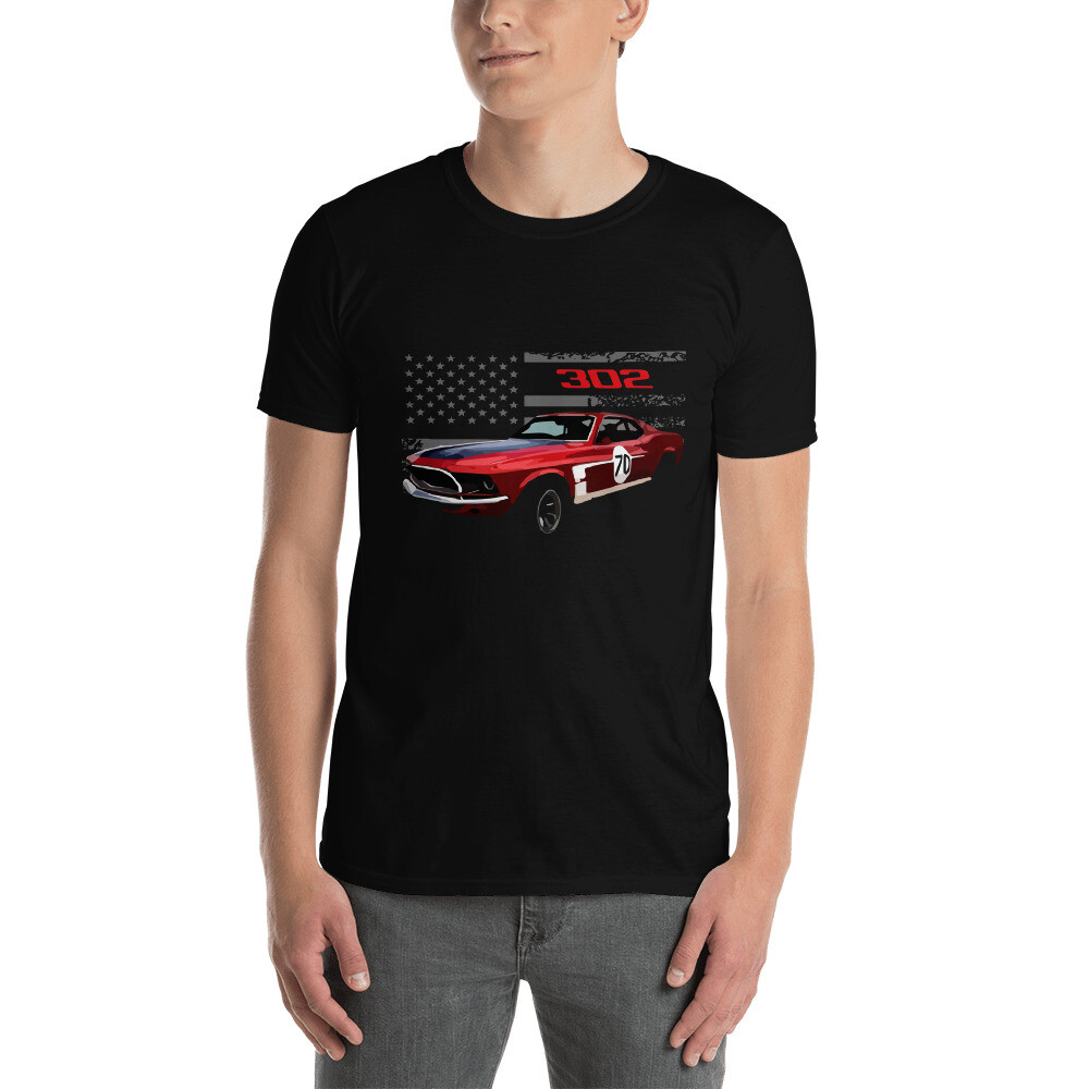 Ford Mustang Boss 302 Classic Car Short-Sleeve Unisex T-Shirt