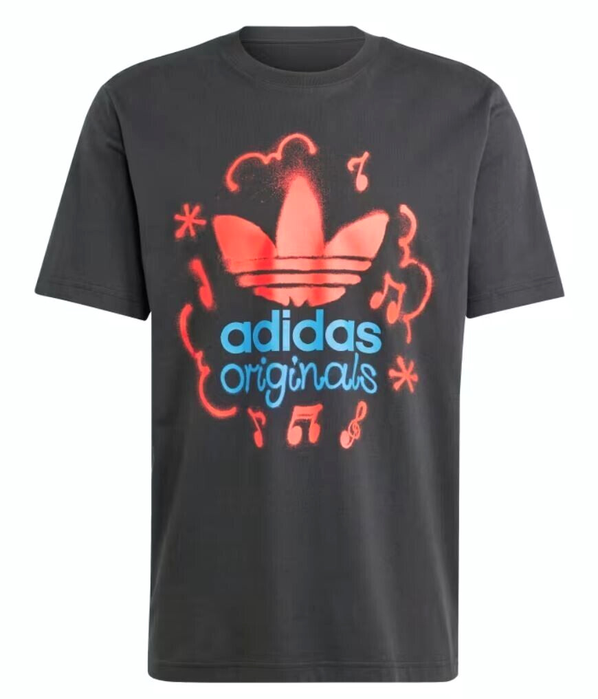 NEW MEN’S ADIDAS ORIGINALS MUSIC NOTES TREFOIL TEE SHIRT ~SIZE 2XL #IS0224