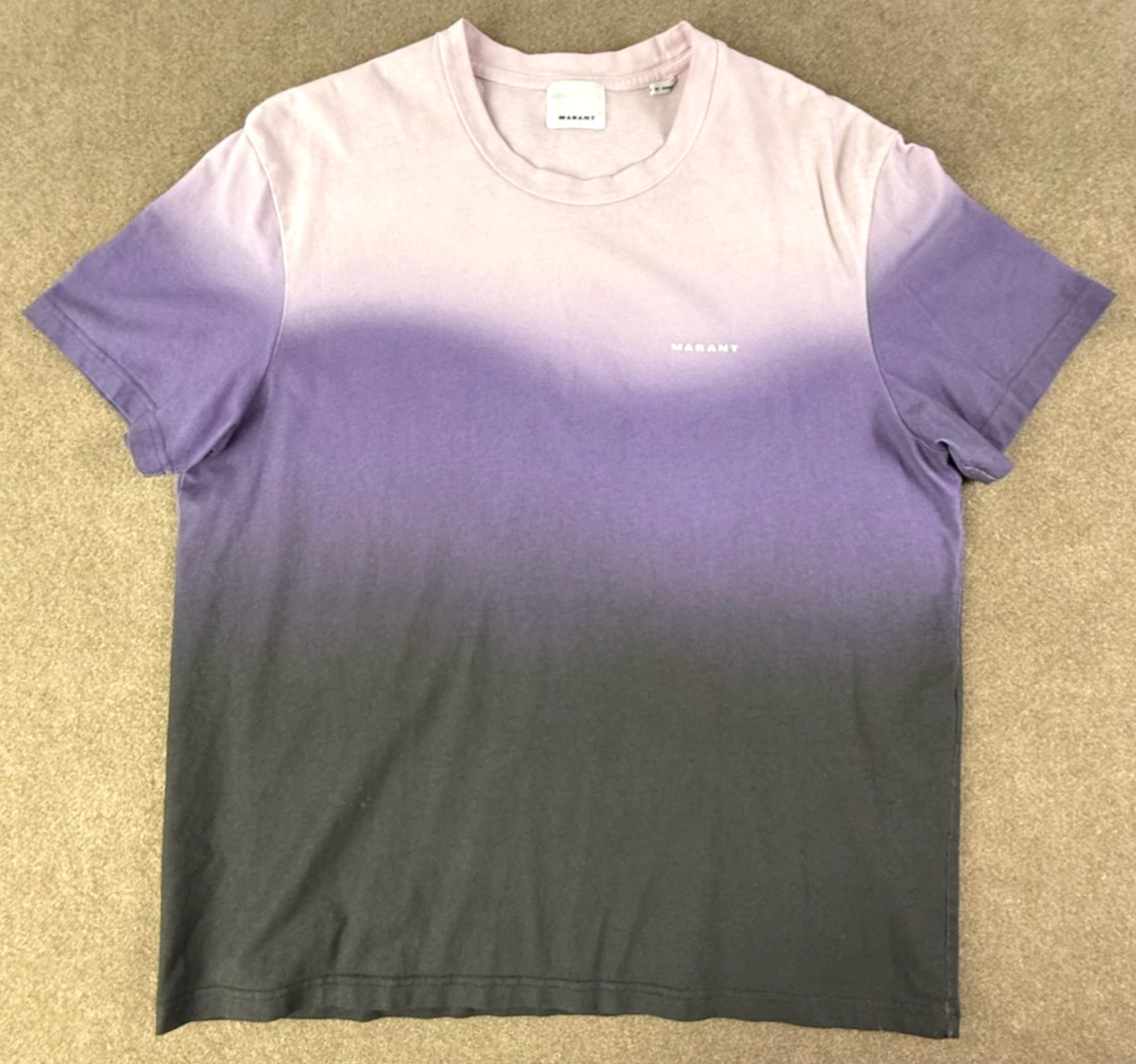 Isabel Marant Honore Tee Purple Tri-color Logo T-shirt Size M Made In Portugal