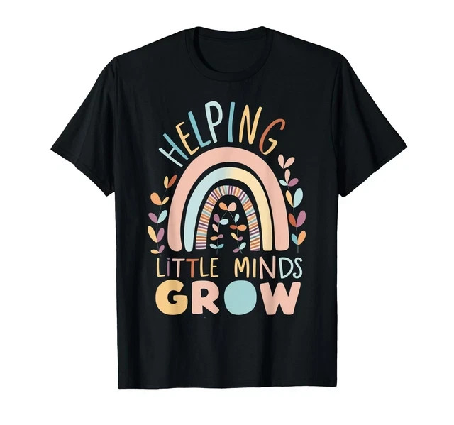 Back-to-School Boho Helping Little Minds Grow Teacher T-Shirt