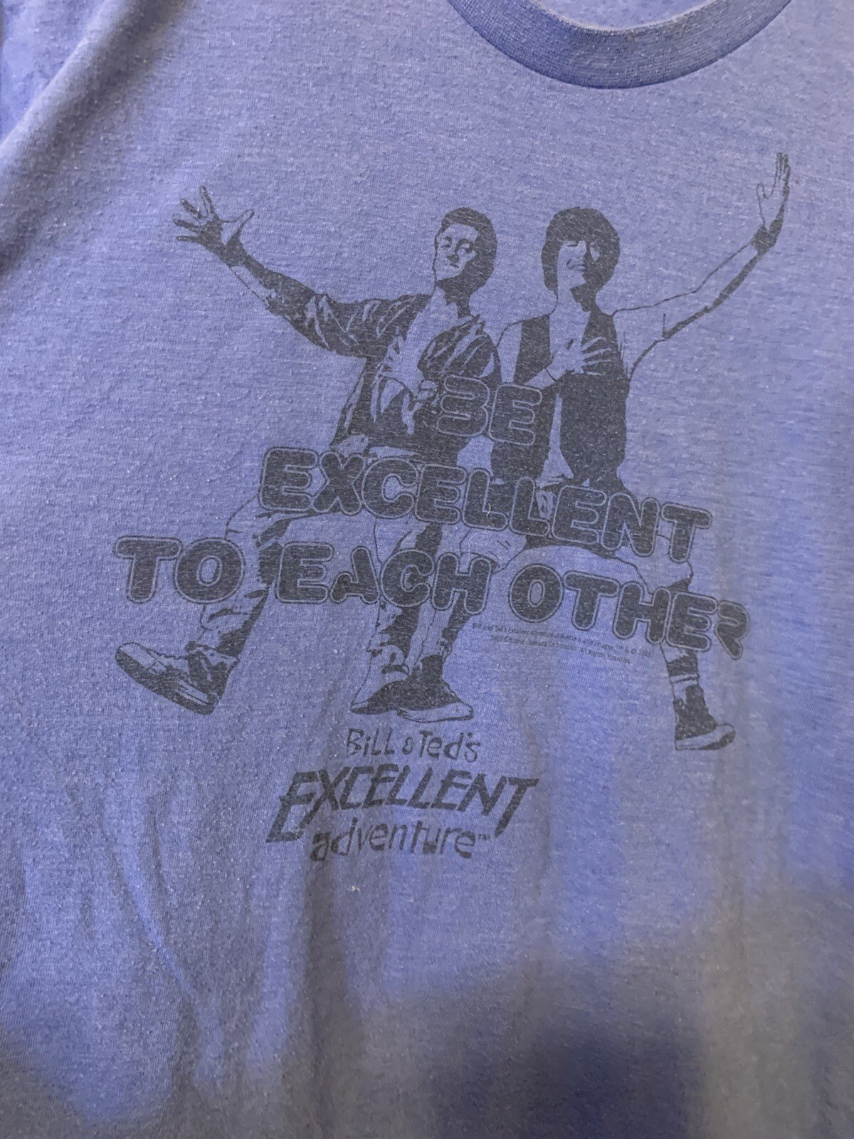 Bill & Teds Excellent Adventure Men’s Sz S T-Shirt Blue