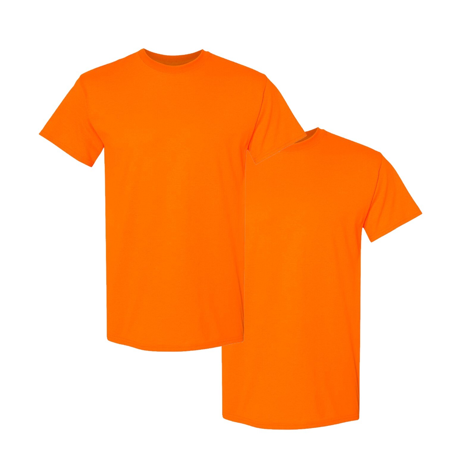 Safety Shirts Gildan High Visibility Orange Reflective T-Shirt for Men Pack 2