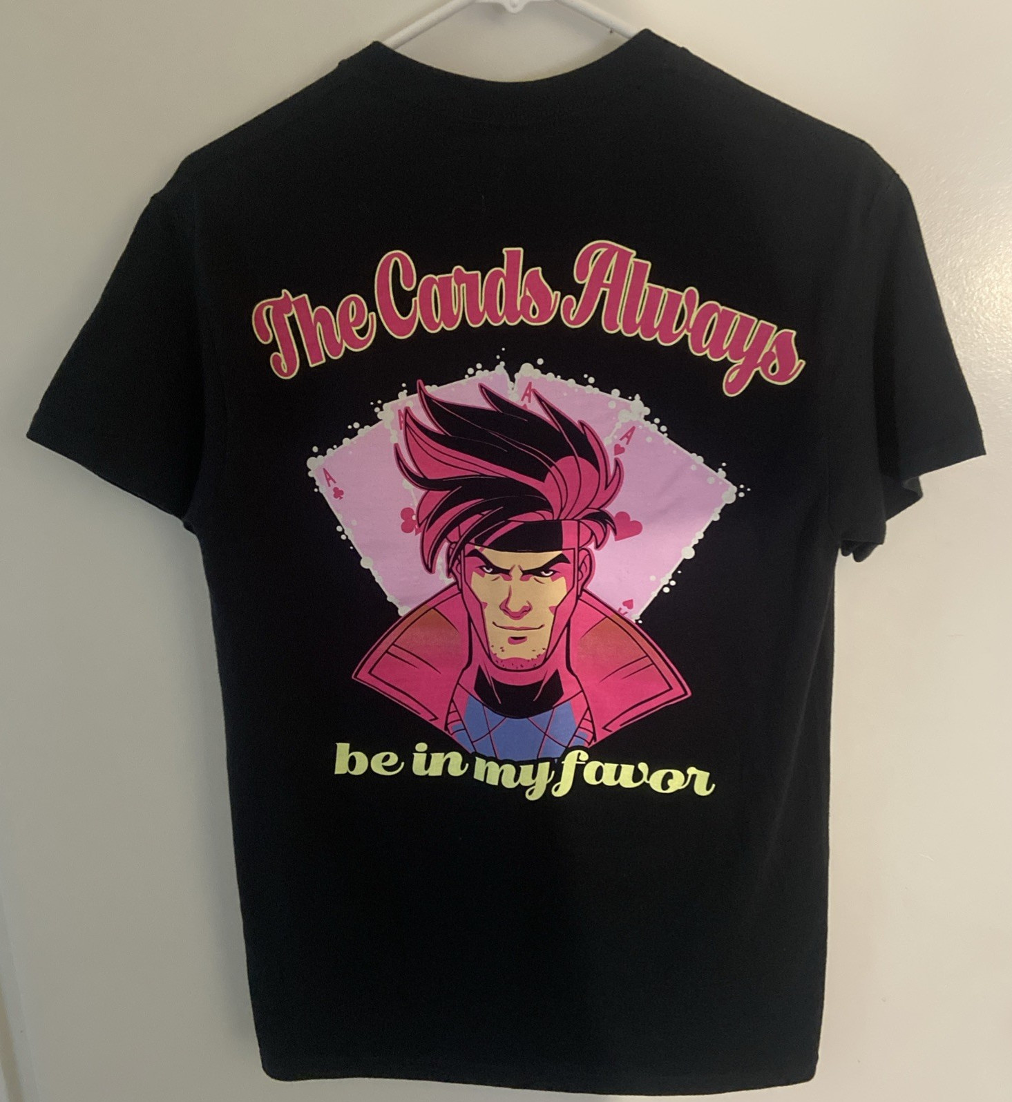 X-Men 97 Gambit T-Shirt, Black Size Small “The Cards” RARE!