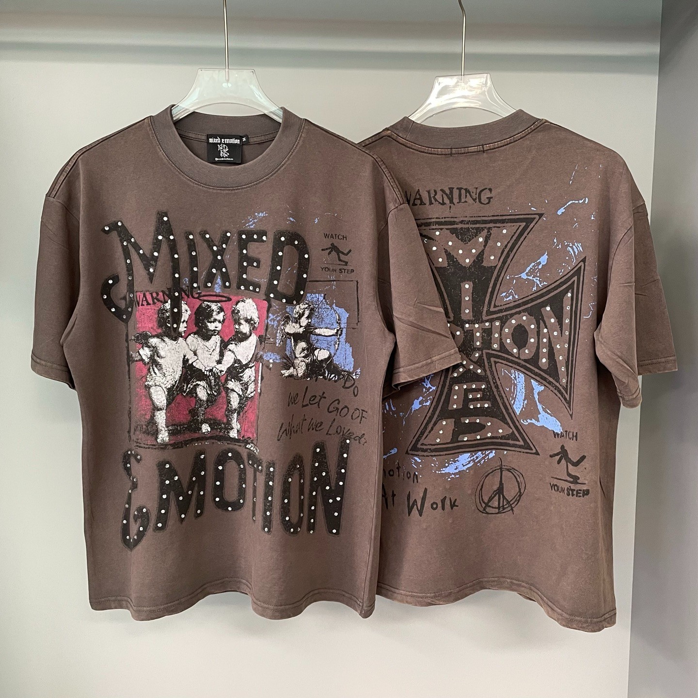 Tee Mixed emotions tshirt Brown S-M-L-XL
