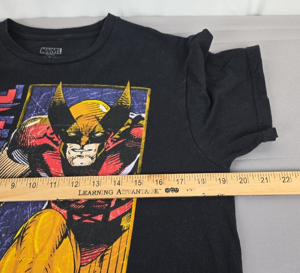 Wolverine Mens Black S/S T-Shirt Medium Comic Book Movies Marvel Universe X-Men