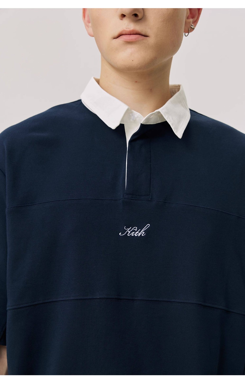 KITH Embroidered Patchwork Polo Shirt Men Summer Cool Casual Top