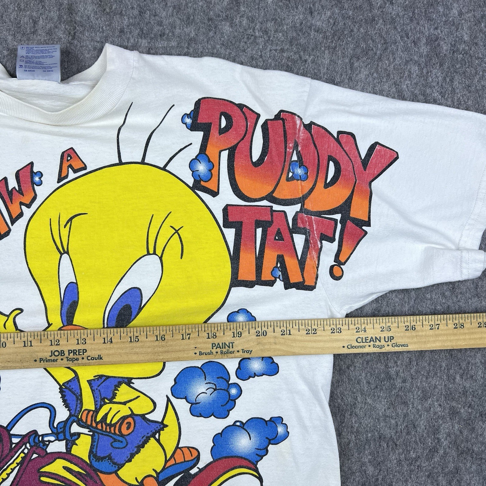 Vtg 90’s Tweety Bird Sylvester Men’s T-Shirt Motorcycle Double Graphic Size XL