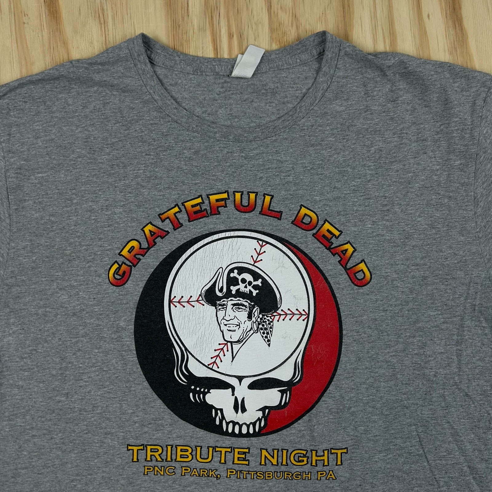 Pittsburgh Pirates Grateful Dead Tribute Night PNC Park T Shirt XL Gray Concert