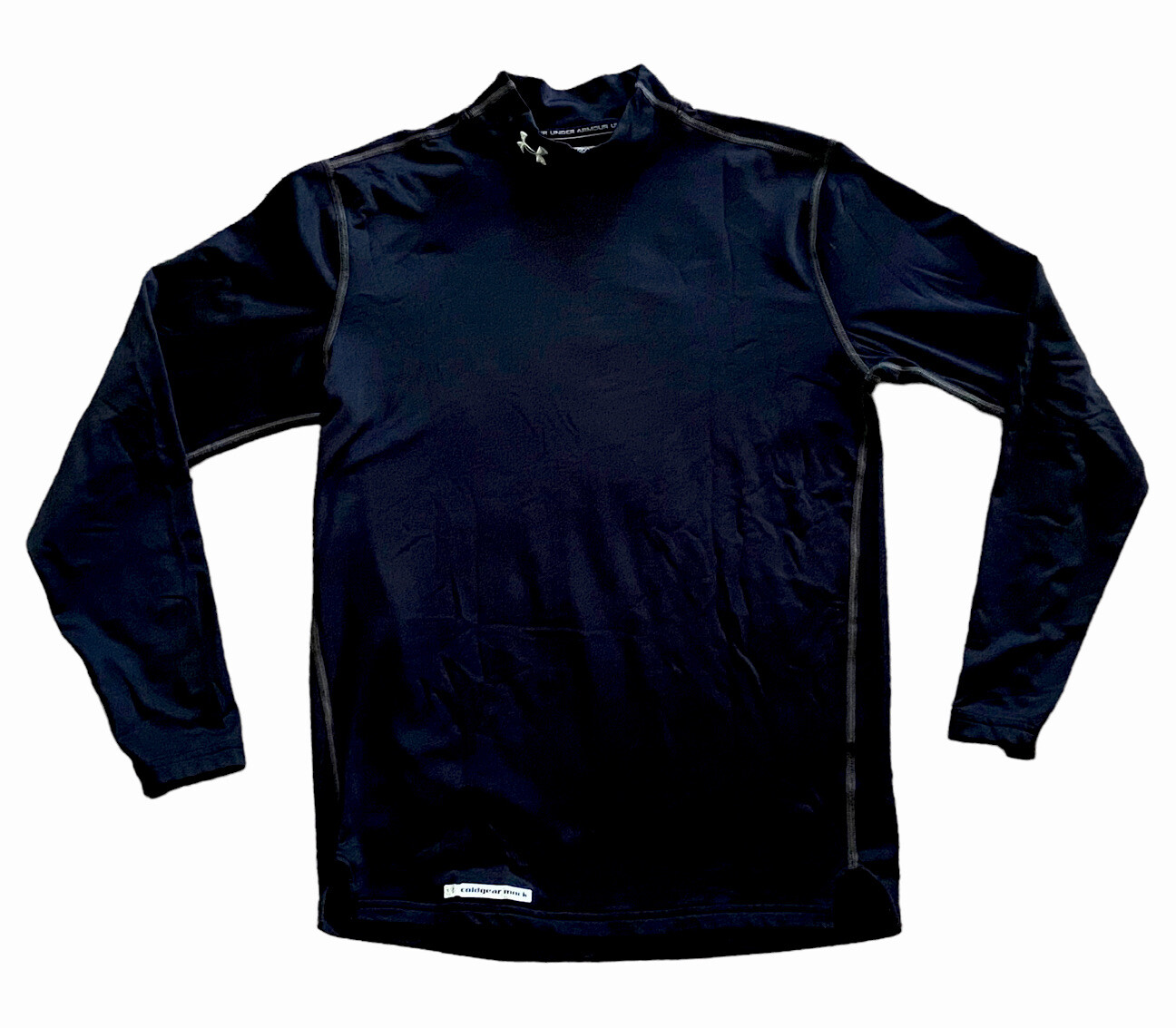 Under Armour Shirt Adult Small Large L/S Black Mock Neck Fitted Men’s