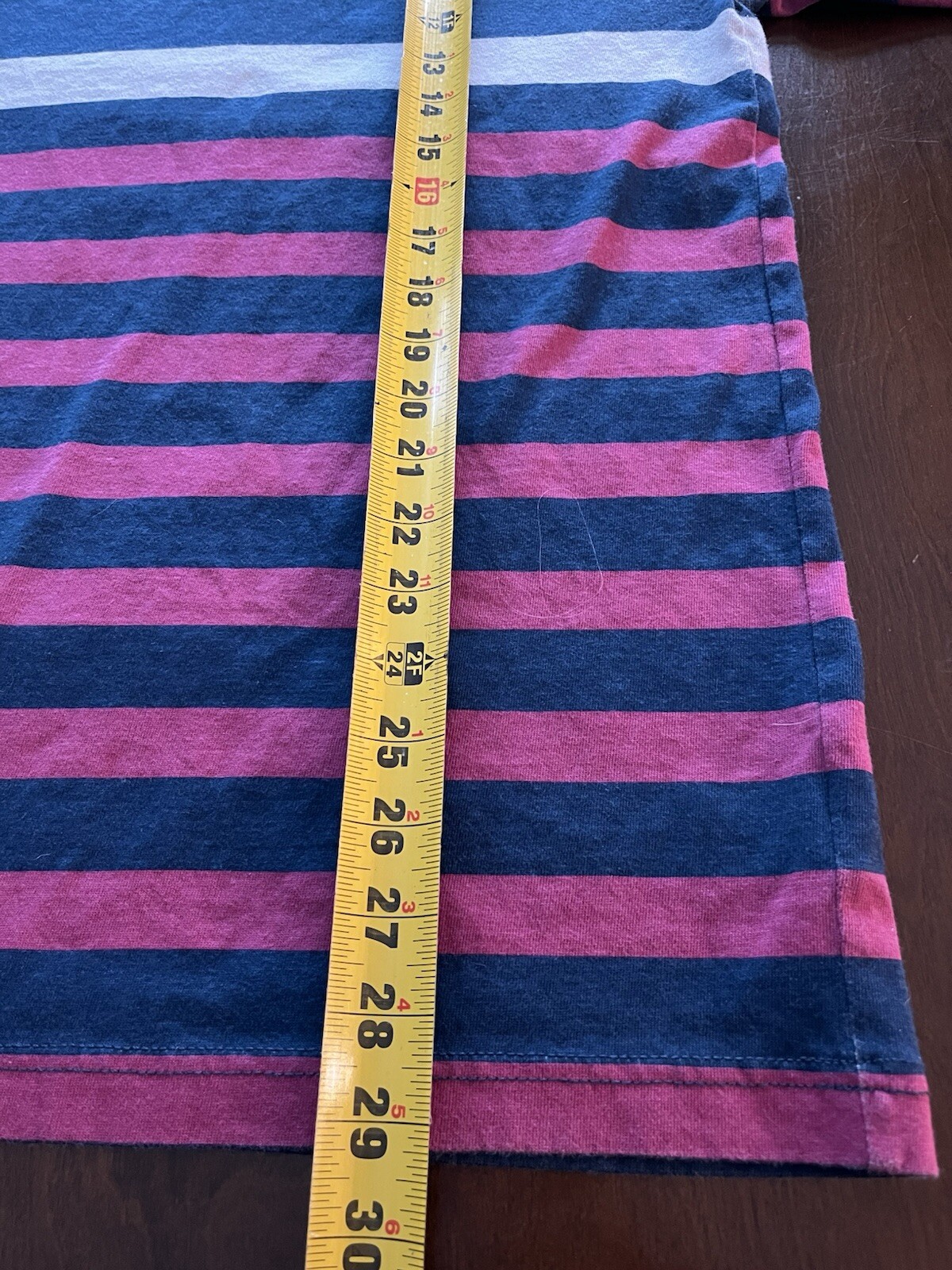 Urban Outfitters Multi-colored Striped Tee, Size XL Purple, Blue & Gray