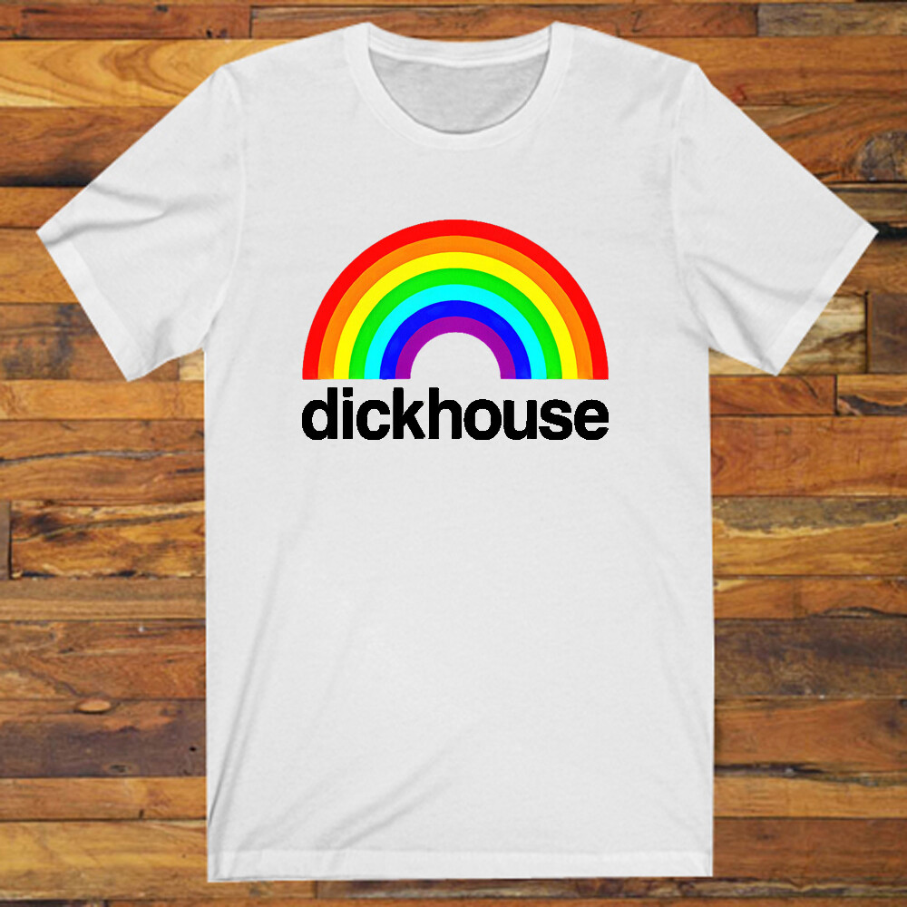 DICKHOUSE Dick House Funny Humor Parody Men’s White T-Shirt S-5XL