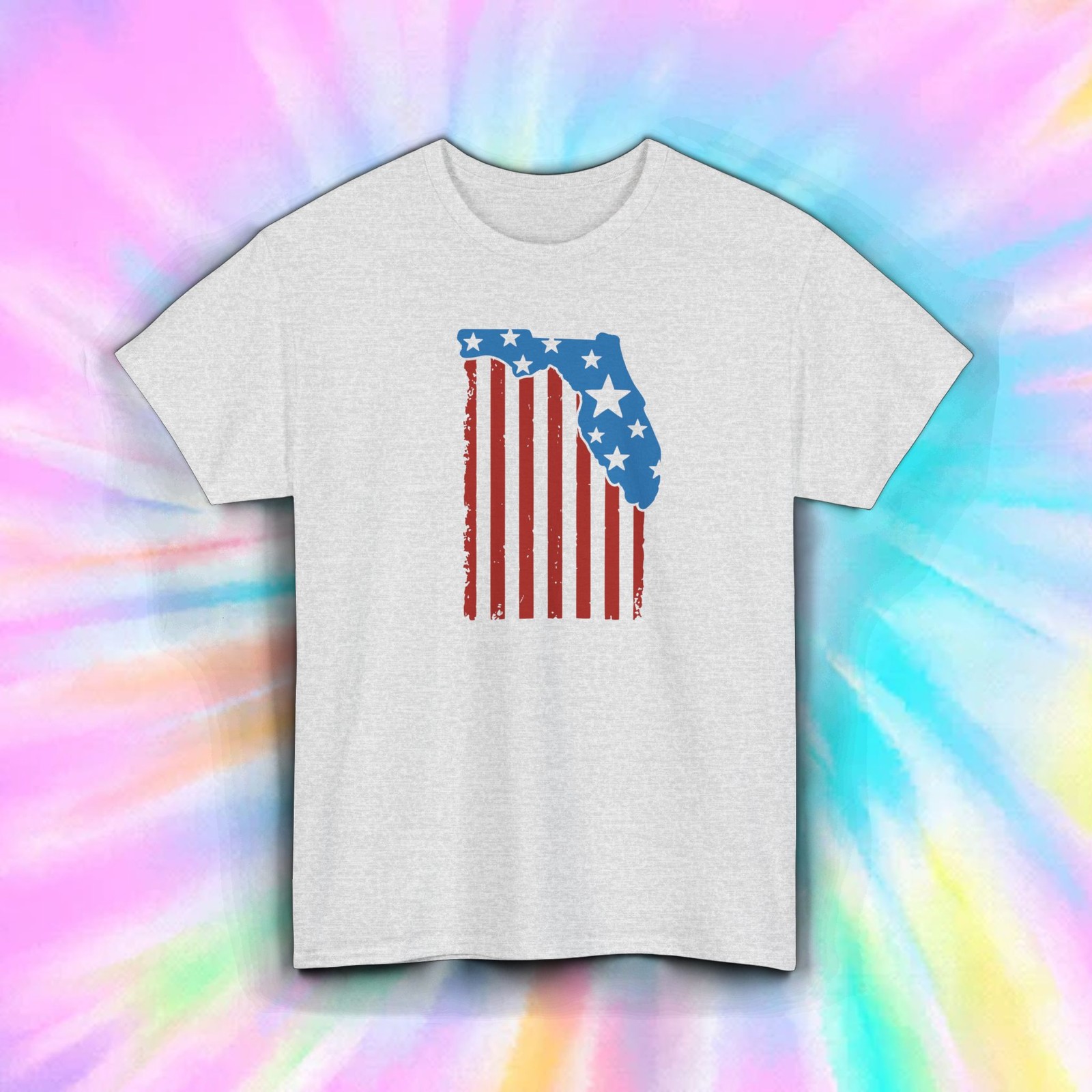 Florida USA Flag Stars Shirt Patriotic State Pride Graphic Tee Gift S-5XL