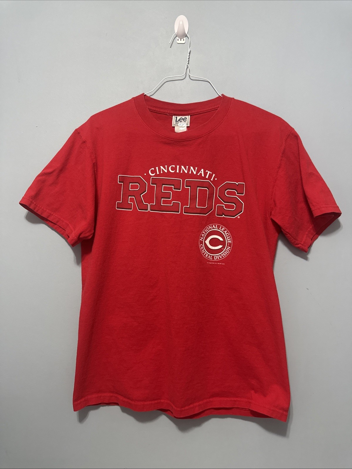 Vtg 03 Lee Sport Shirt Cincinnati Reds MLB Baseball Adult L *No Tag With Size*
