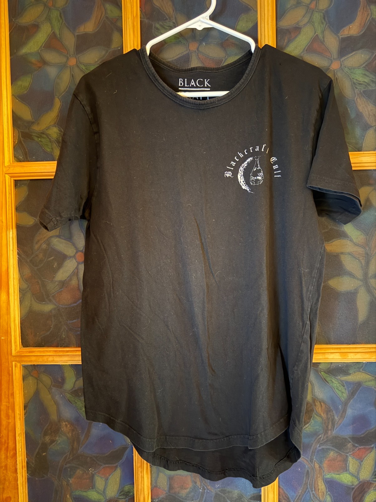 2pc Black Craft Cult II & III Graphic T-Shirts Size LARGE Black Bats Triple Moon