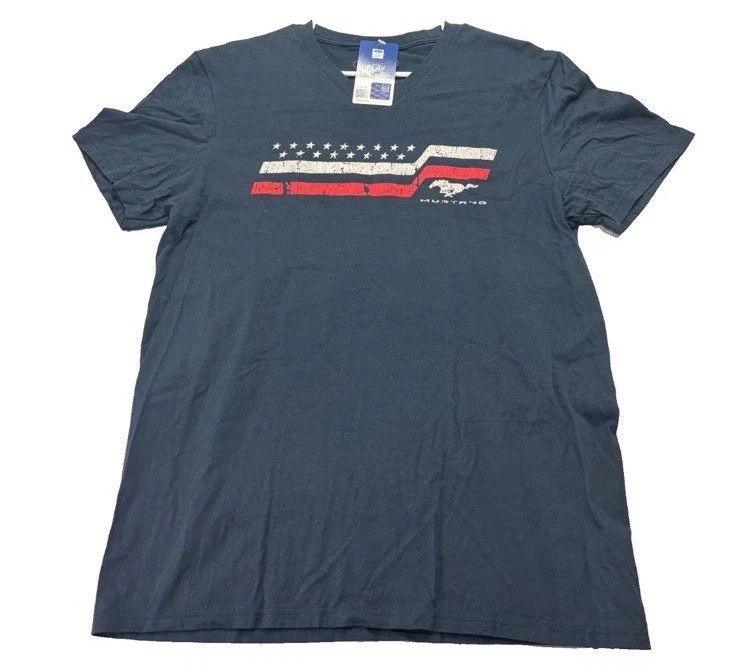 Ford Mustang Mens XL Short Sleeve T-Shirt Officially Licensed July 4th Patriotic