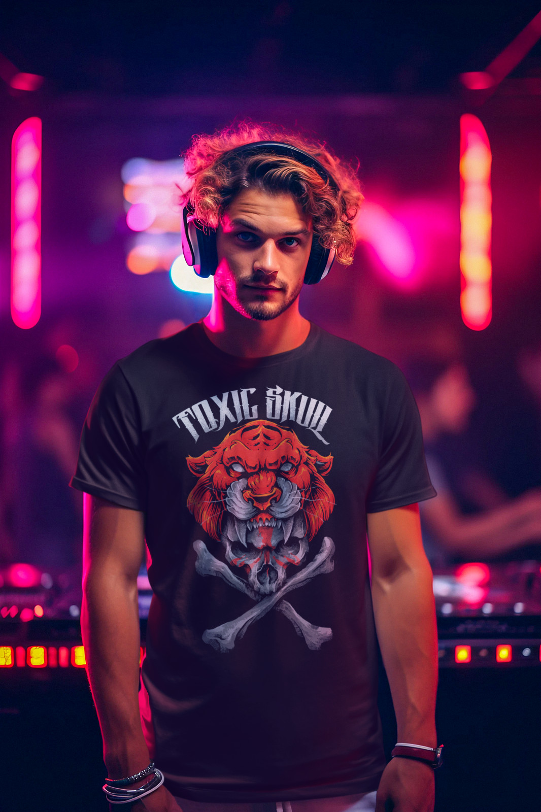 New Mens Trendy T-Shirt “Death Tiger” Black White S, M, L, XL, 2XL, 3XL, 4XL
