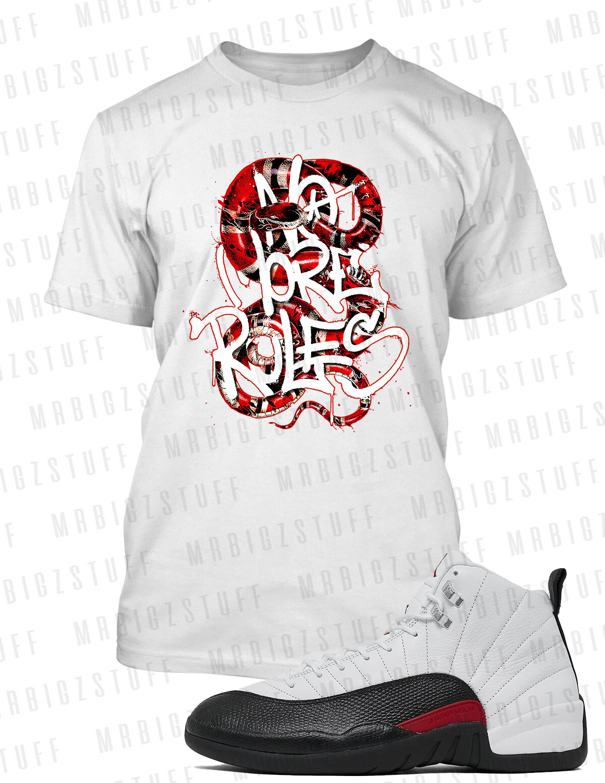 No More Rules T Big & Tall Graphic Pro Club Shaka RTP Tee to Match J12 Red Taxi