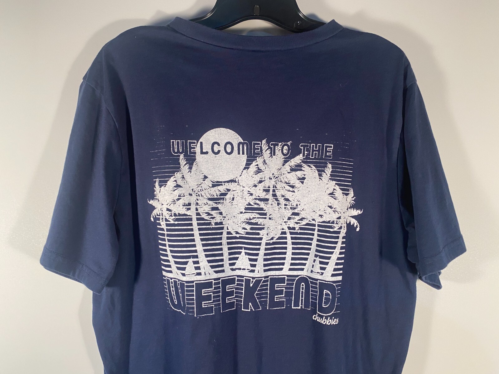 Chubbies “Welcome to the Weekend” Navy Short Sleeve T Shirt Men Size XL