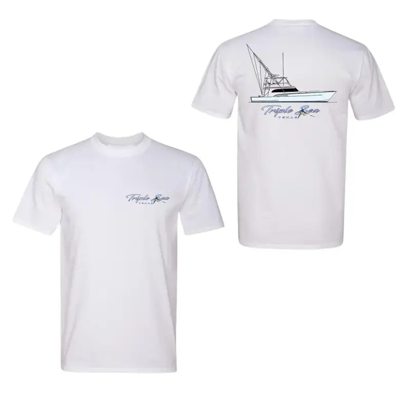 Billfish Fishing Shirt 2026 – Triple Sea Texas Boat Graphic Tee, Offshore Sportf