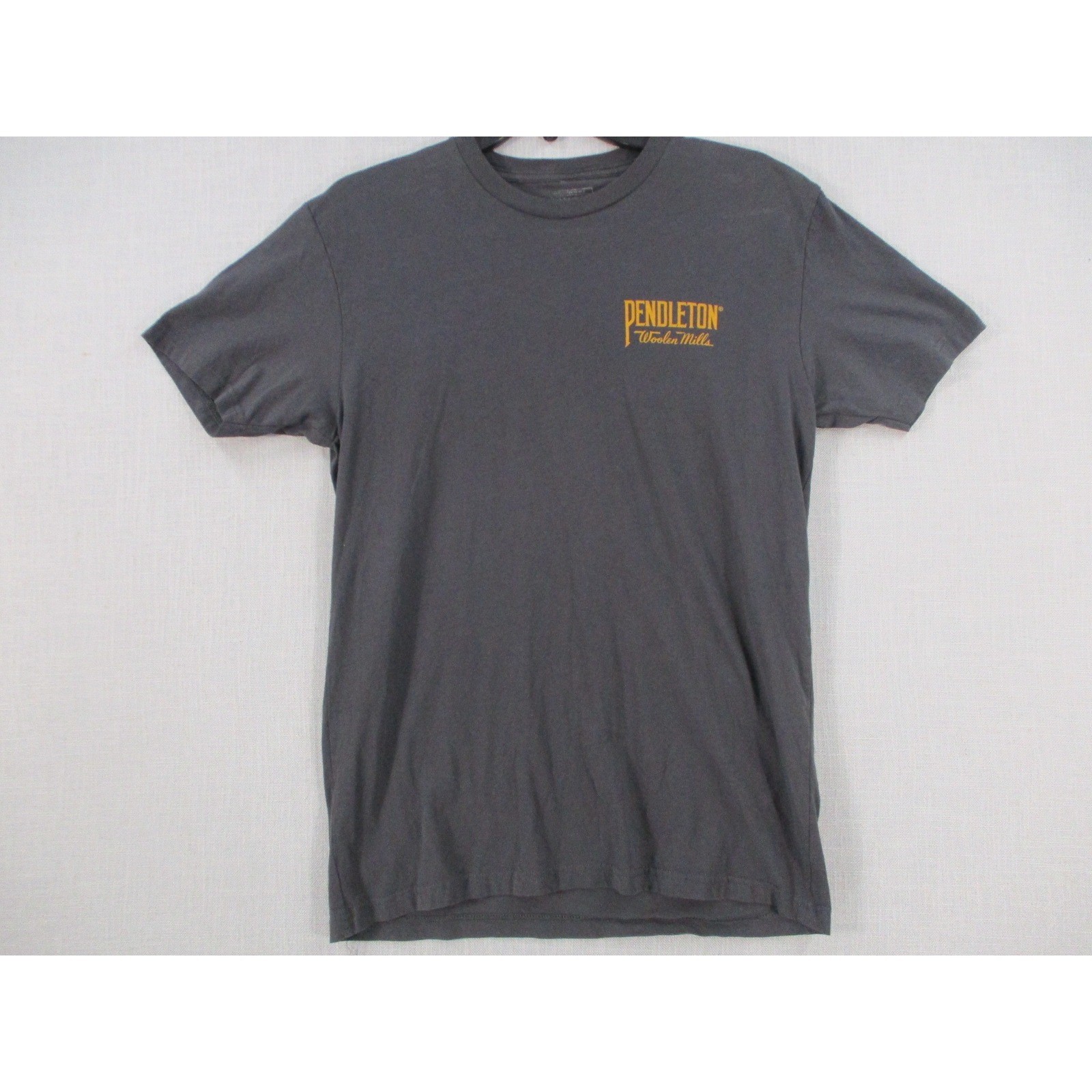 Pendleton Mens Graphic T-Shirt Gray Western Wear Horse Cowboy Logo Size M