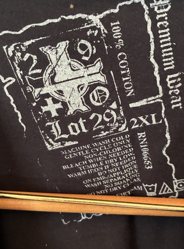 Vintage Y2K Lot 29 Looney Tunes Taz AOP Mens Shirt 2XL Black Grunge Graphic RARE