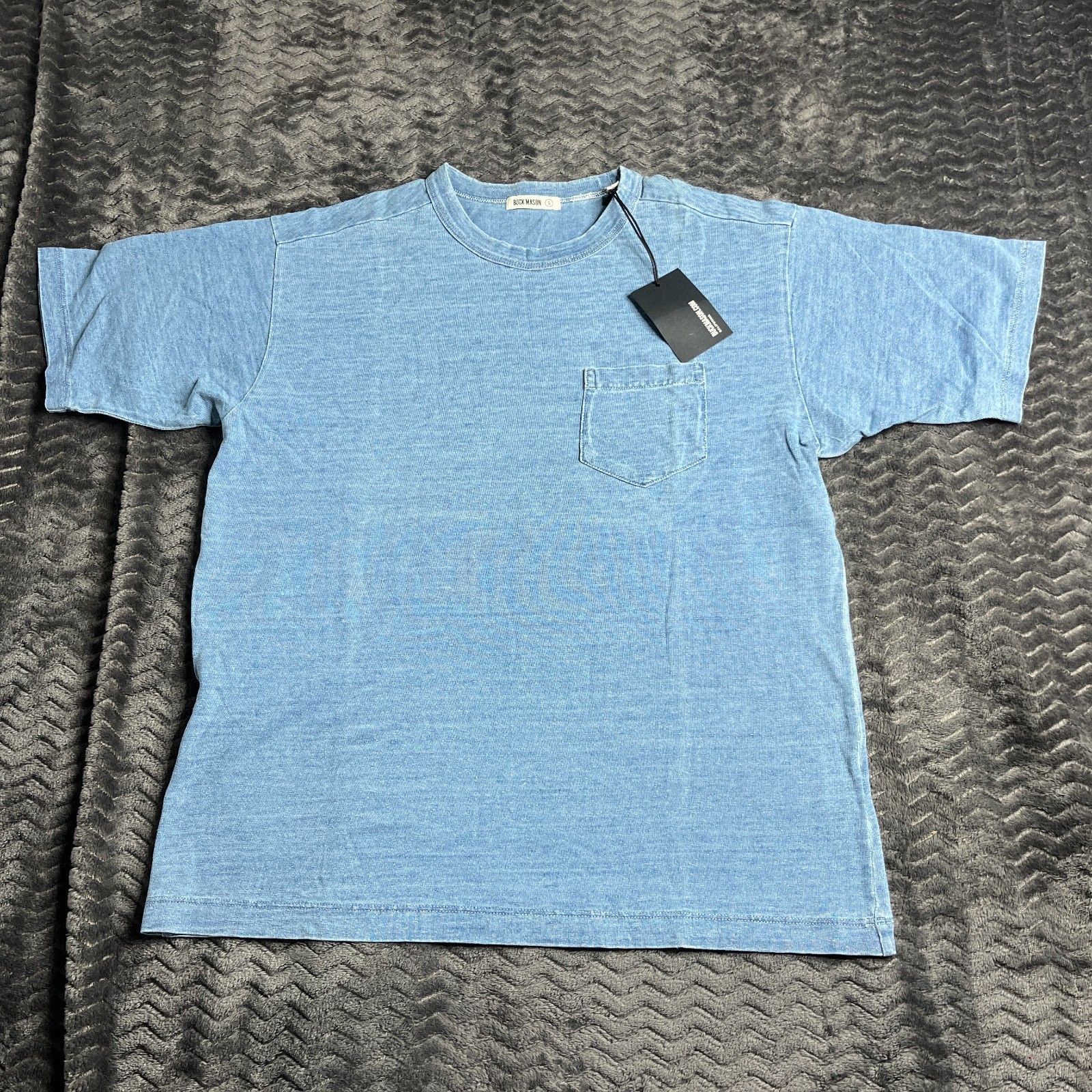 Buck Mason size S Indigo Dipped Yuma 90s Boxy T Shirt Short Sleeve NWT