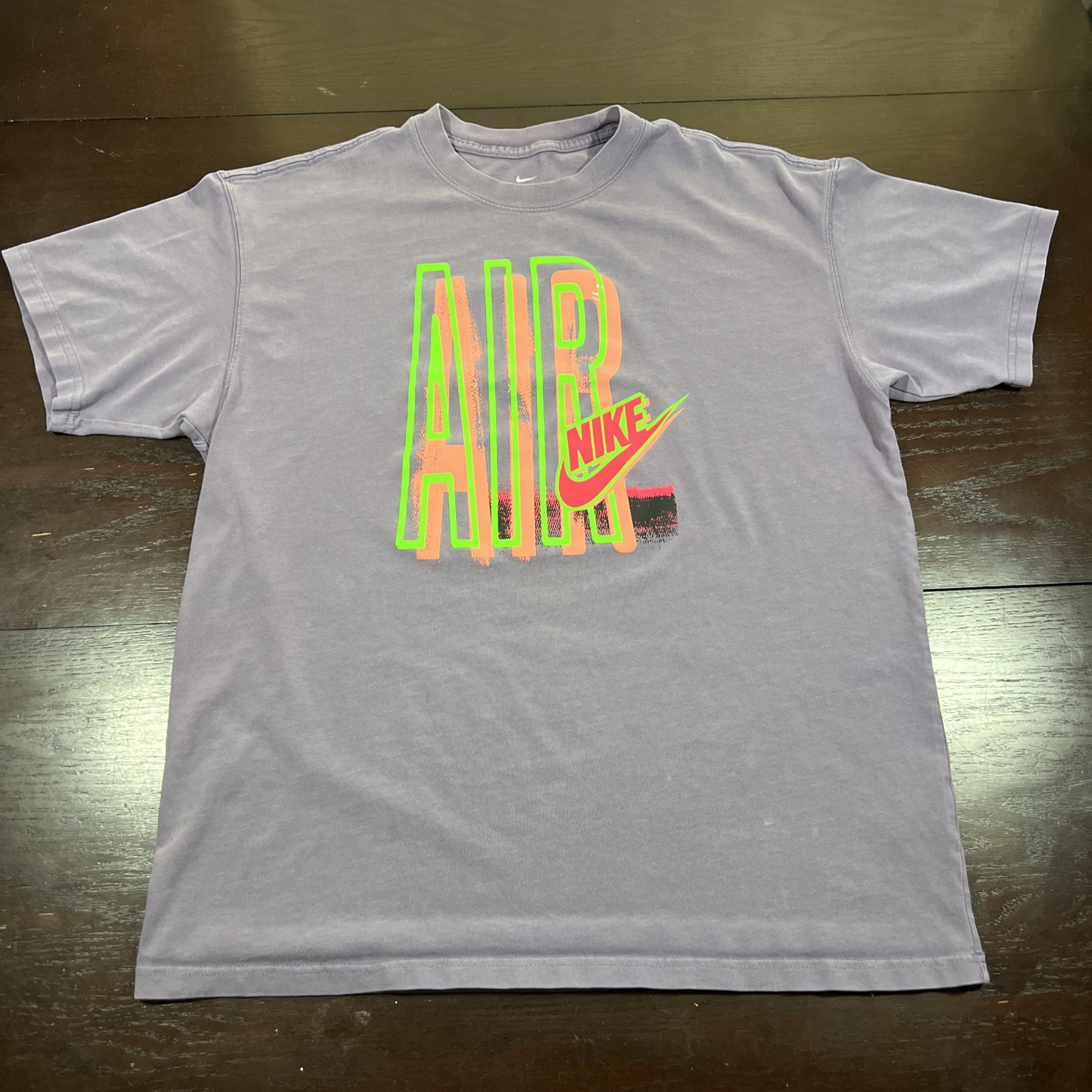 Nike MEN DNA RETRO AIR GRAPHIC T-SHIRT PURPLE/MULTICOLOR DD1404-588 size Large