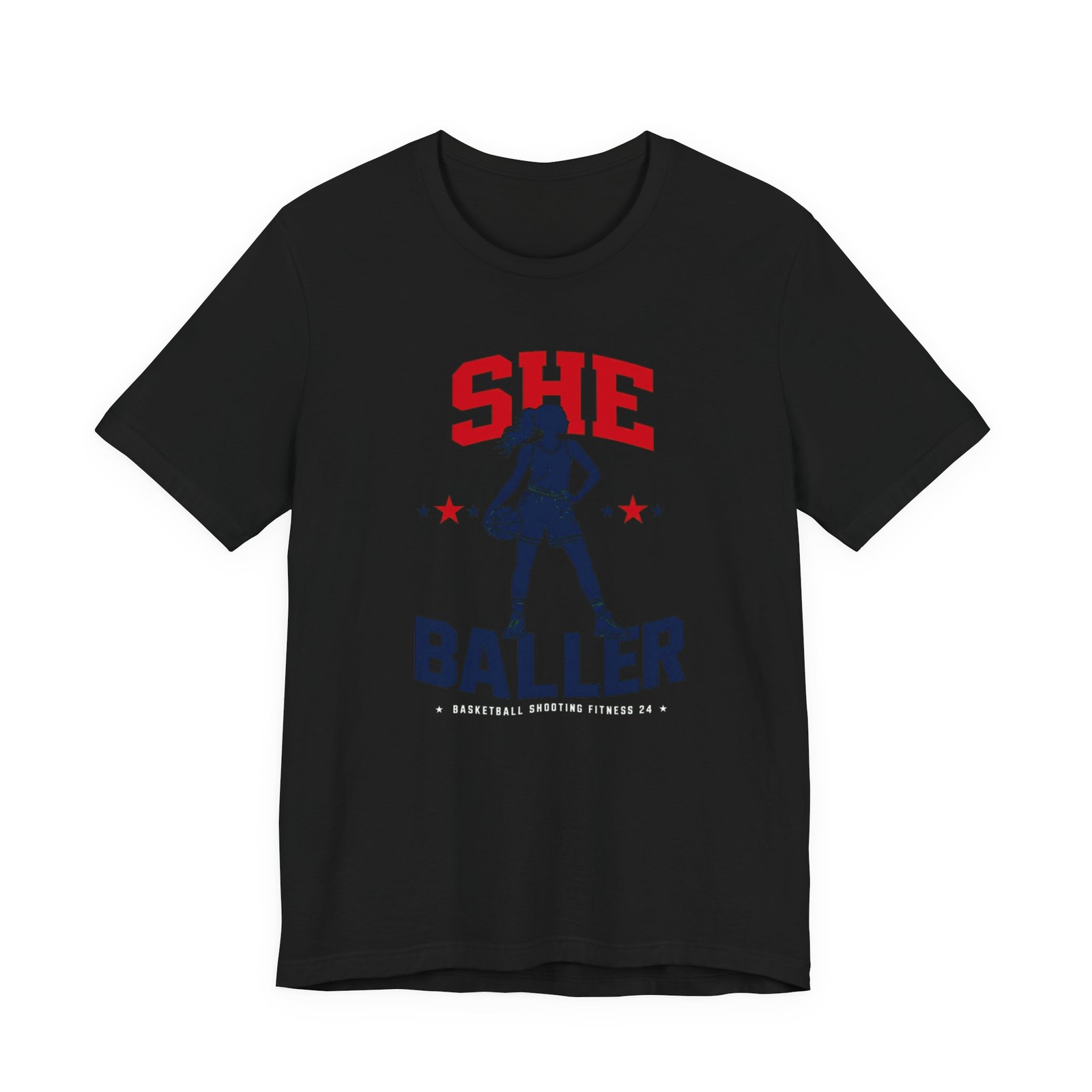 She Baller Basketball T-Shirt WNBA Women Sports Fitness Graphic Tee Gift Fan
