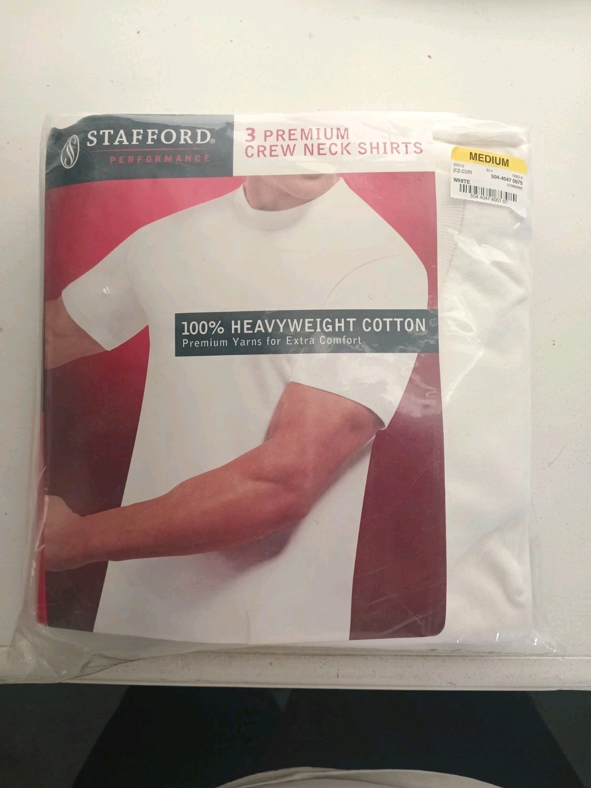 Stafford White TShirts 3 PACK MEDIUM