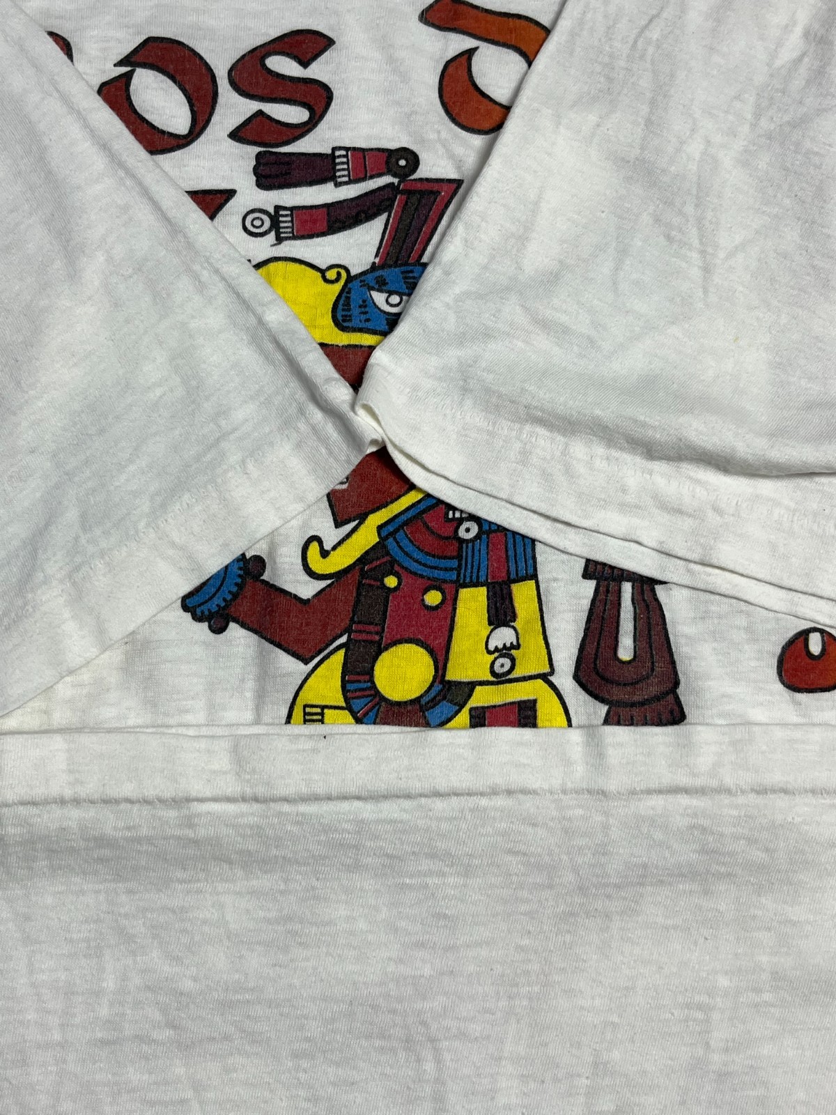 Vintage Nicaragua souvenir T-shirt white Size L 100 Cotton Panama Art Hijos del