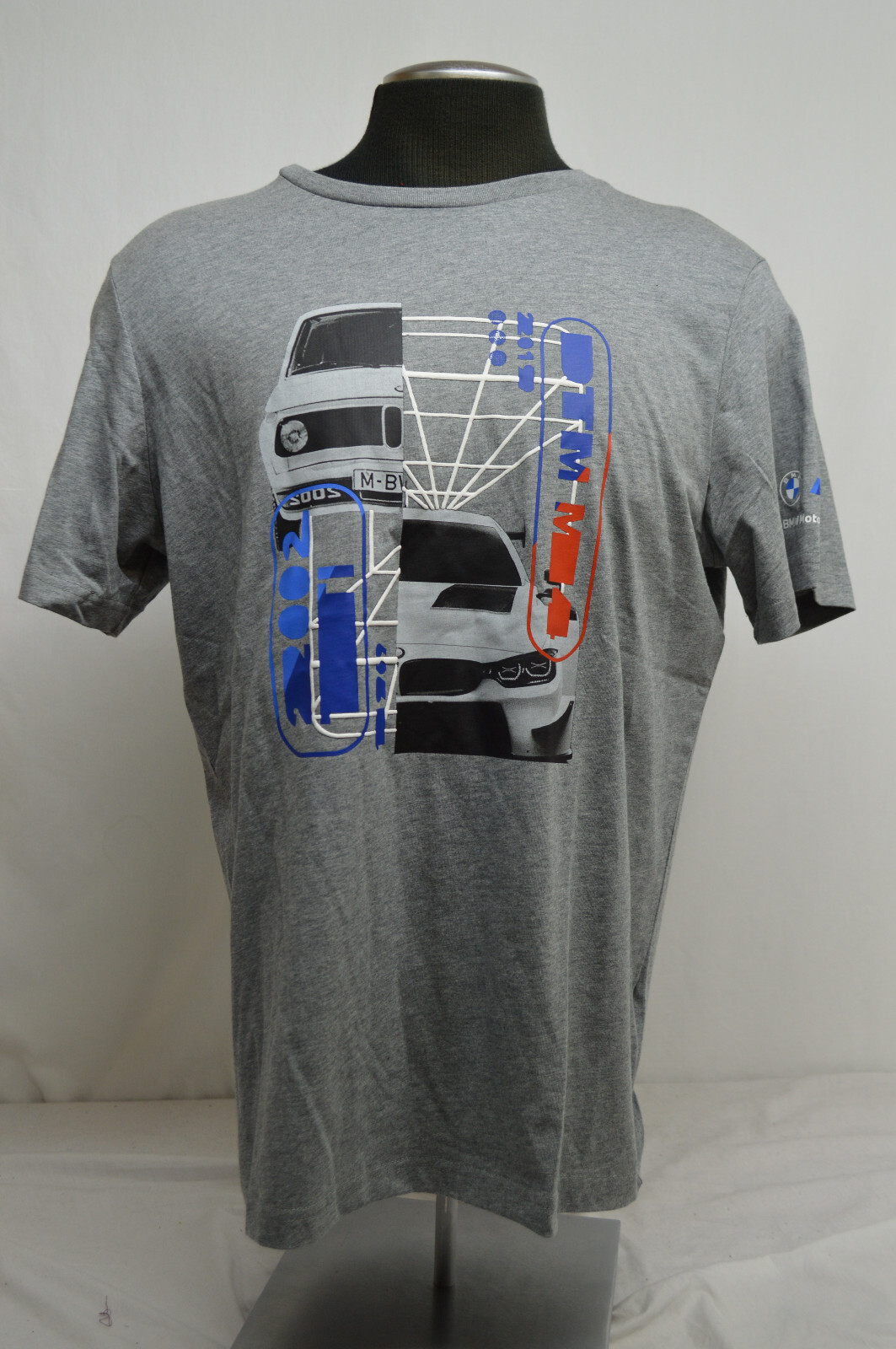 NEW Puma Men’s Large BMW MMS Motorsport Graphic Tee grey heather 531194-03