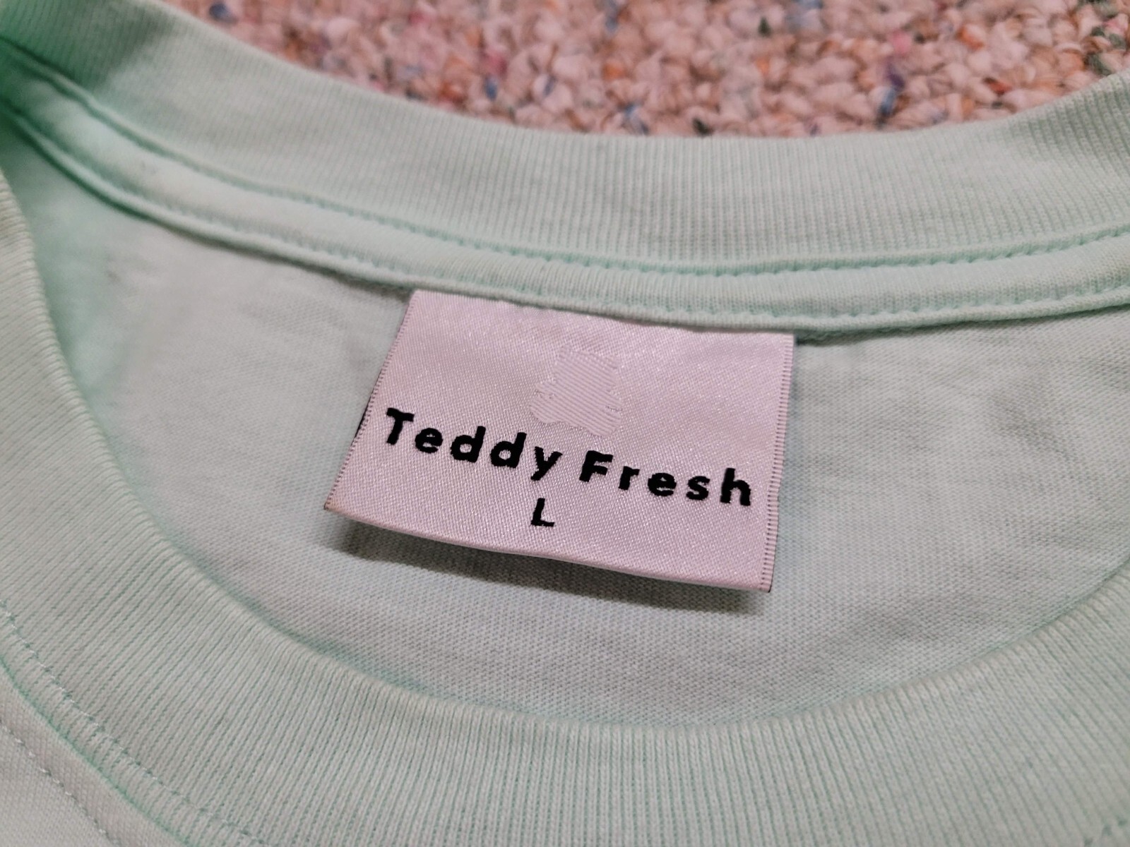 Teddy Fresh Shirt Mens Large Blue Streetwear Embroidered Bear Logo Tee Casual