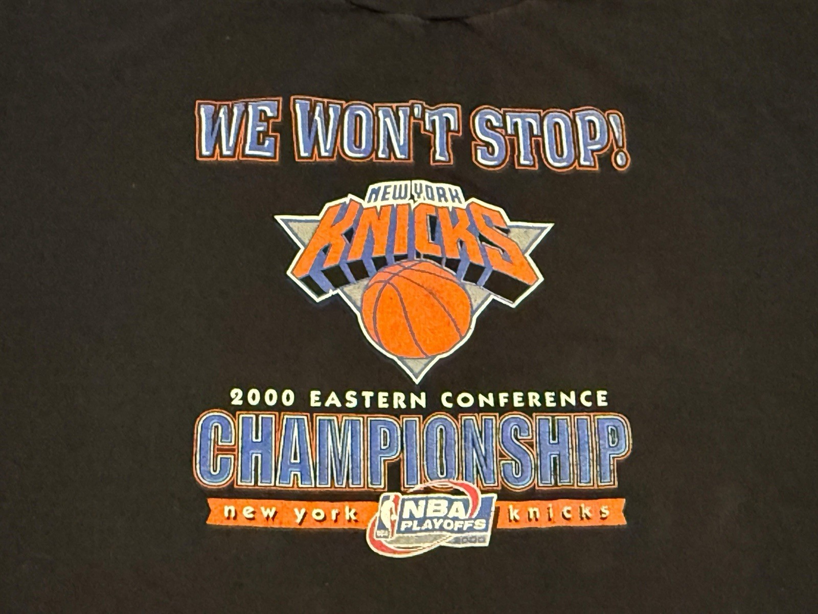 Vintage 2000 Champion New York Knicks XL Eastern Conference Championship T-Shirt
