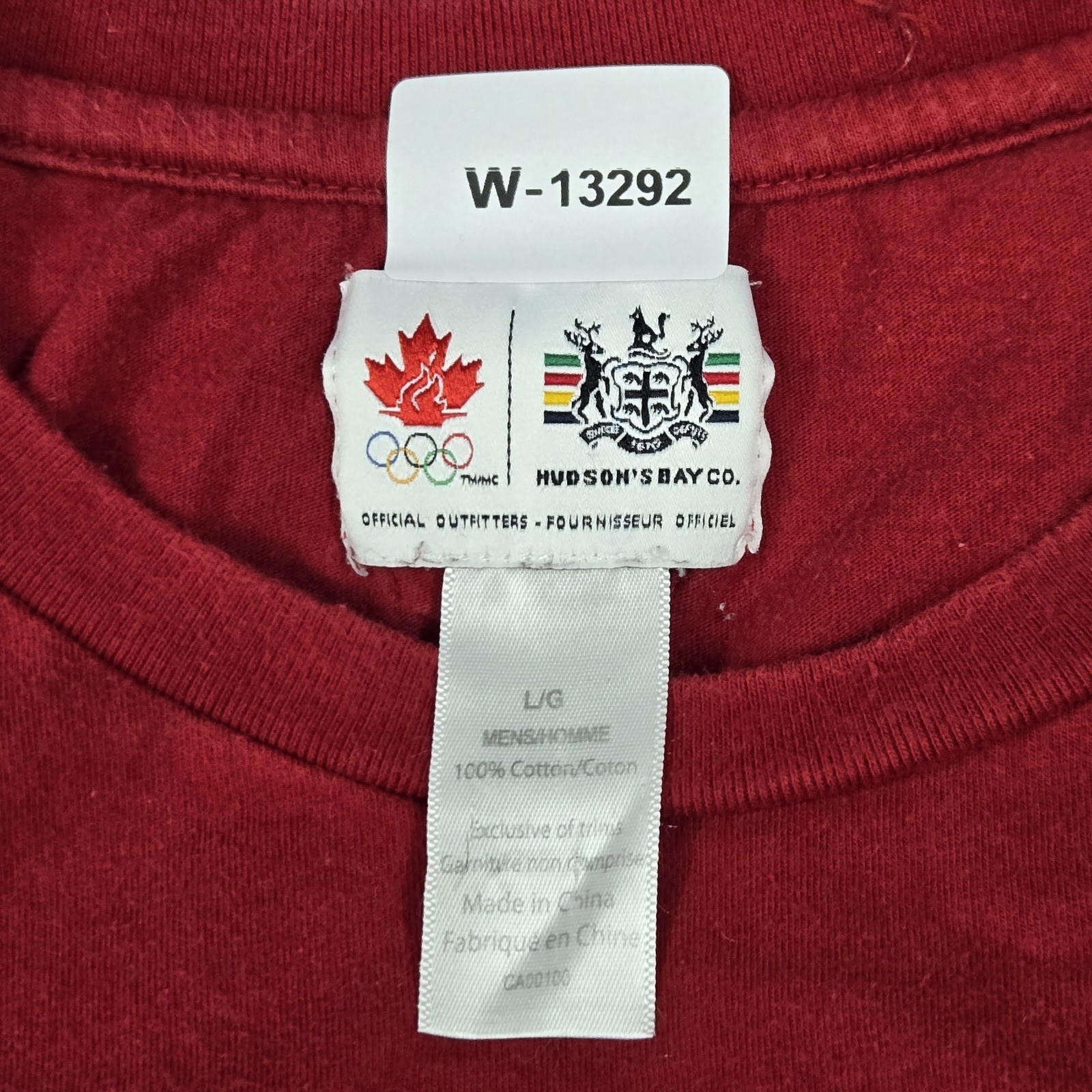 Olympics Men Shirt L/G Red Team Canada Maple Leaf Tee Logo Pullover