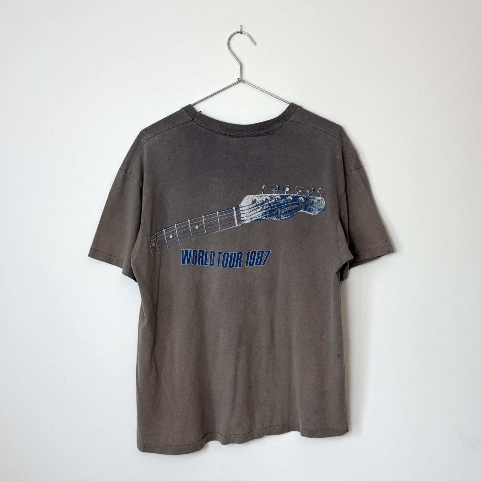 Vintage 1987 The Pretenders World Tour Faded Distressed Band Tee Black Rare