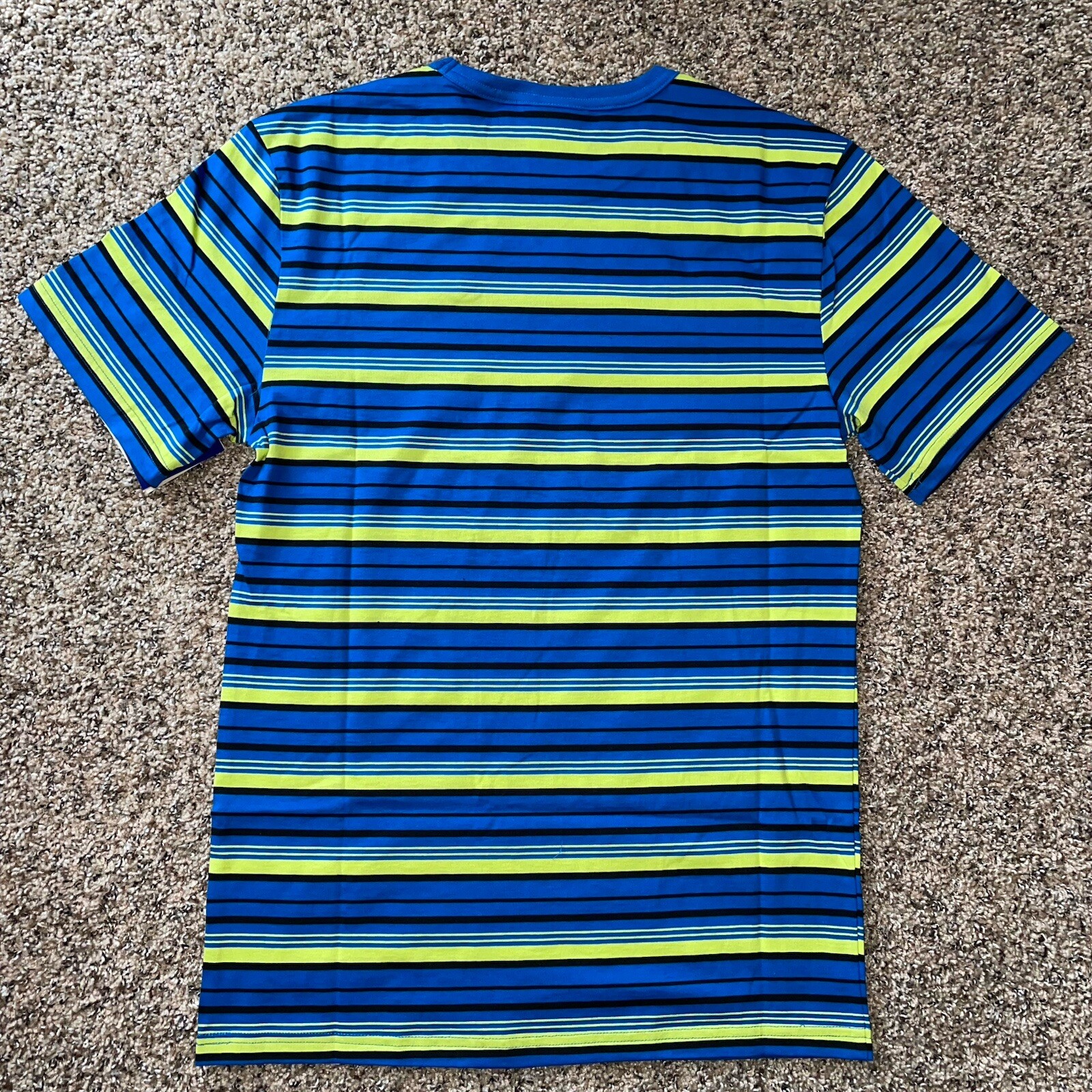 Champion Classic Tailored Stripe Short Sleeve T-Shirt Blue Green Black Men’s NWT