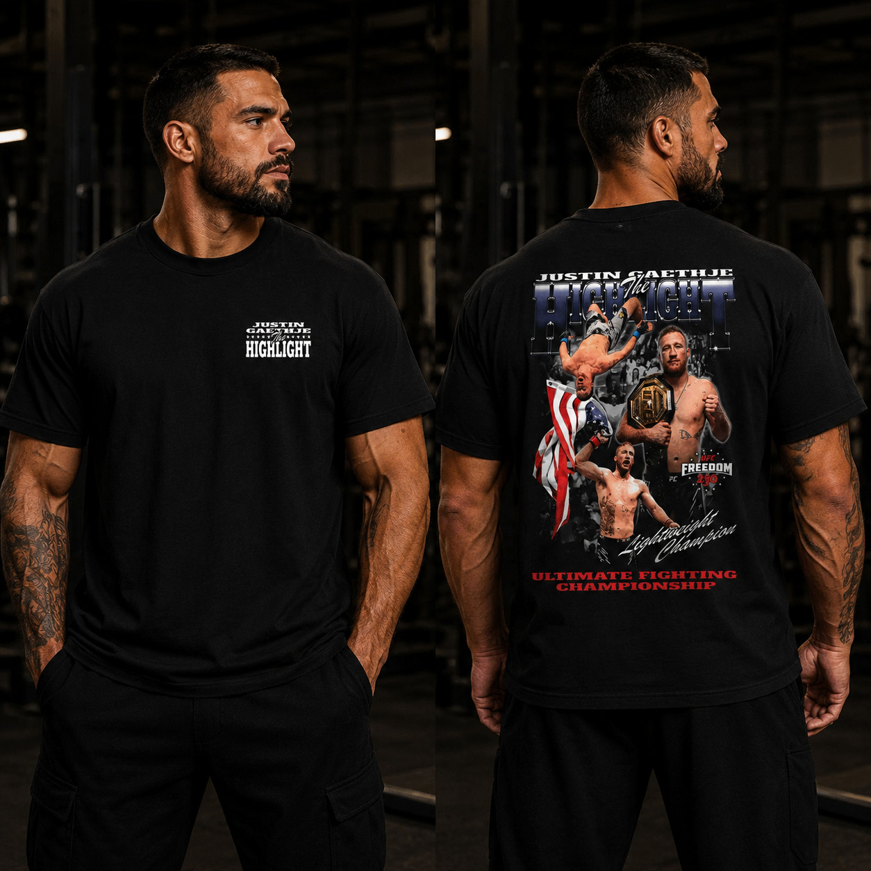 Justin Gaethje Freedom 250 Vintage Graphic T Shirt